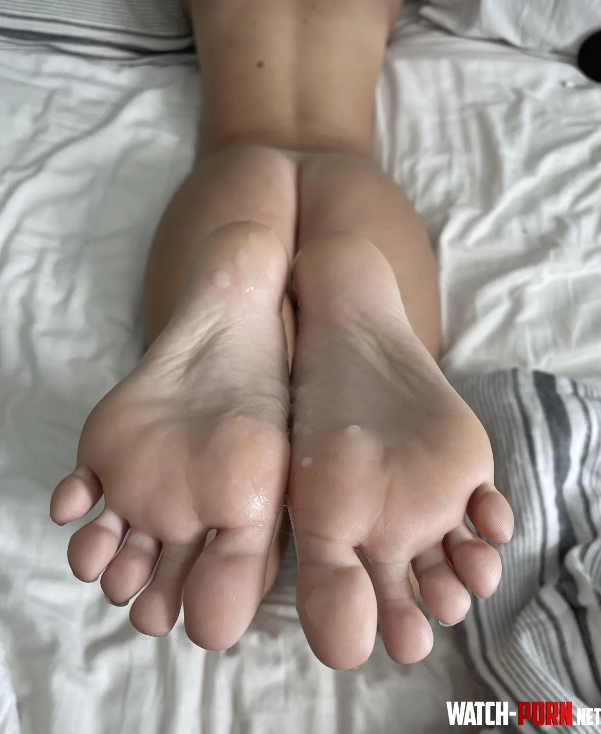 Lick my soles clean or add a larger load by Blondebarbie18