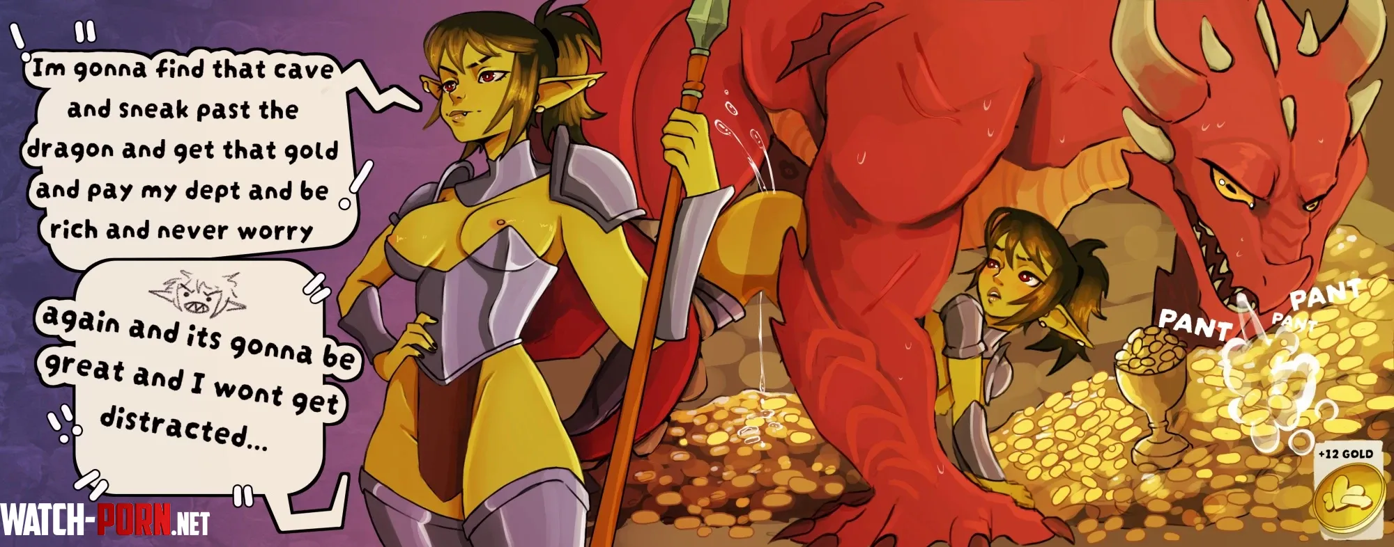 An easier and less risky way to get gold from a dragon. (brixy-nsfw) by Lusty_Commissar