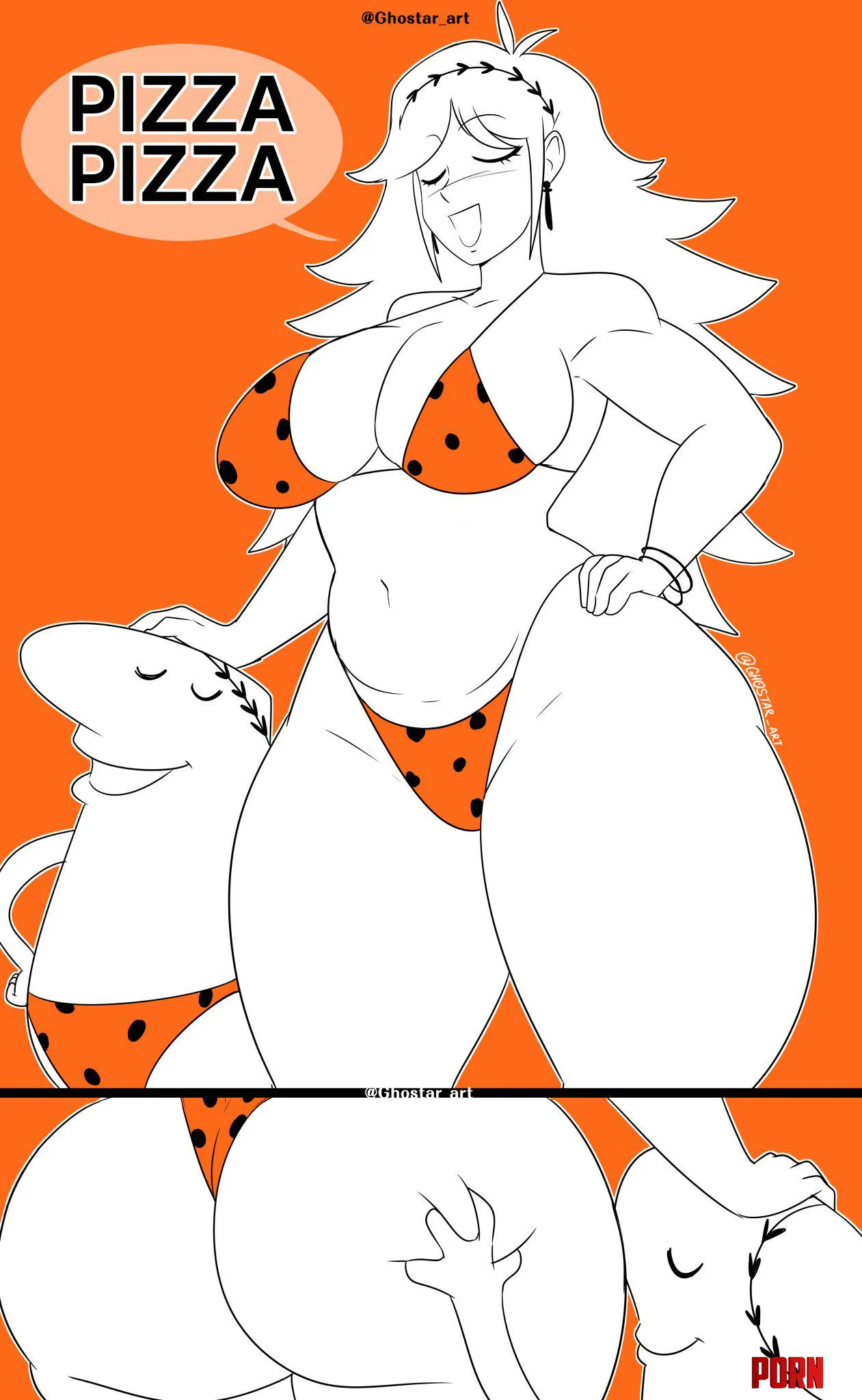 Bikini Pizza Pizza (@ghostar_art) [Little Ceasars] by IngeniousEpithet