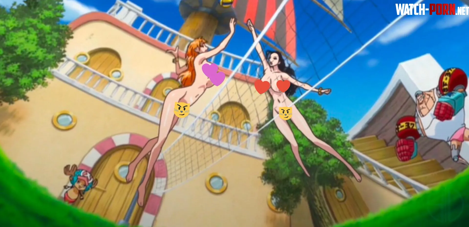 Nami and Robin playing volleyball 😁. by Task_Queen874