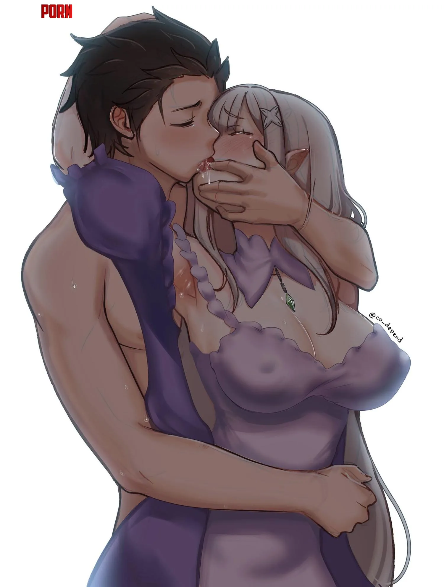 Subaru and Emilia having some fun tonight (@Co_Depend) [Re:Zero] by Intrepid_Pen5110