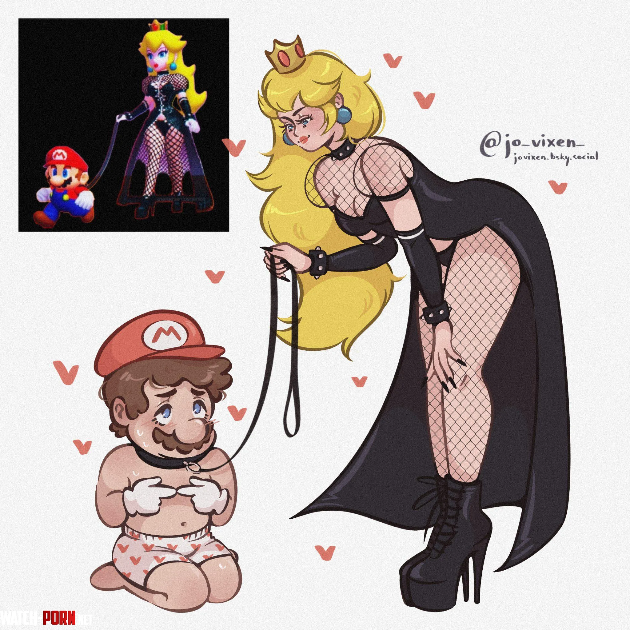 Leashed by Peach by Somanycookies1