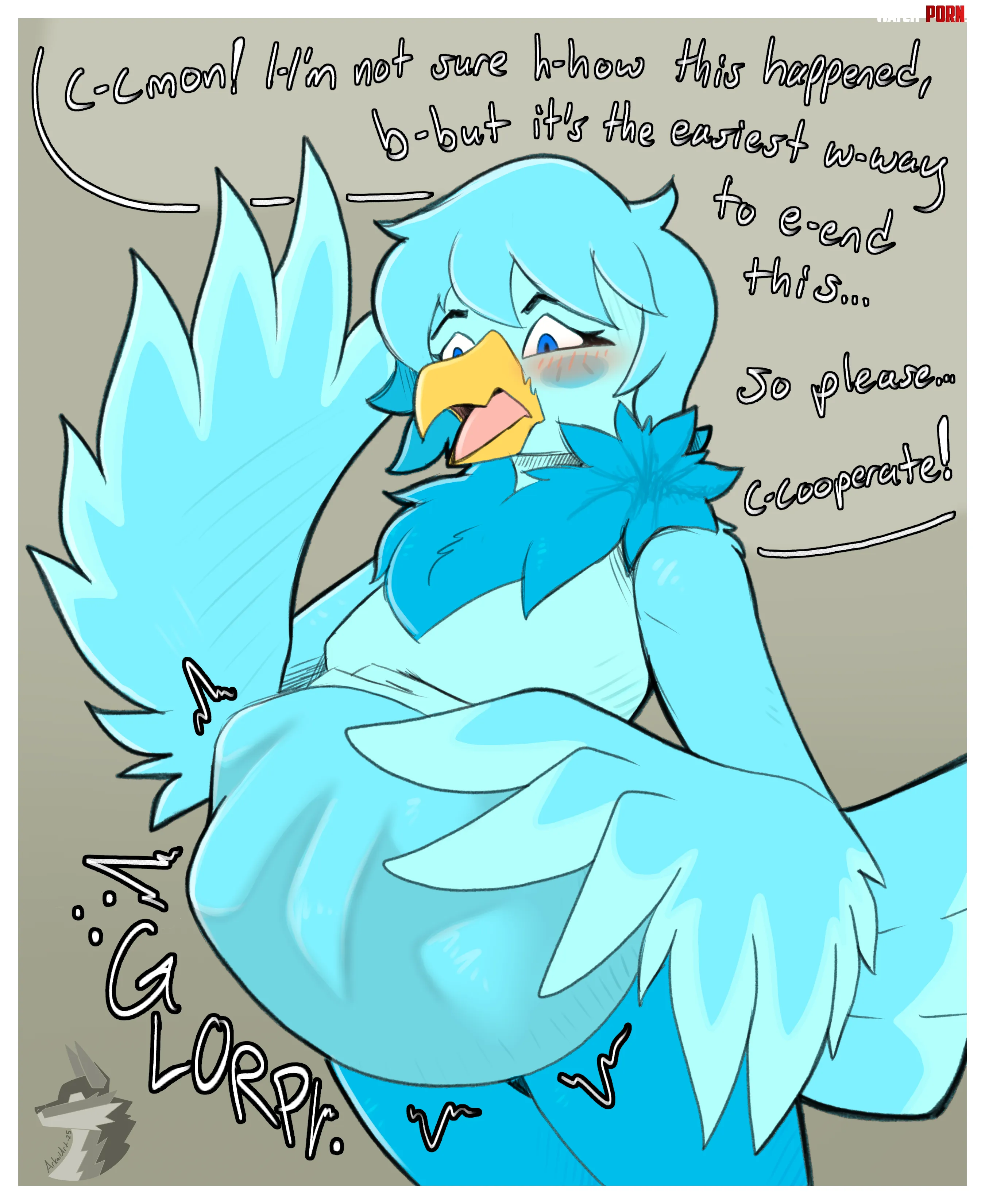 {Image} Prosecuted (by @arkailart on Bluesky) [Female pred, smaller prey, avian] by DepartureMinimum6483