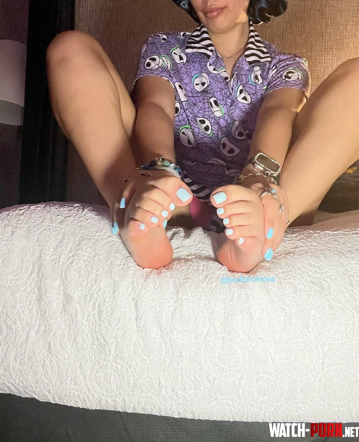 Almost matching my pretty feet it’s still blue 🩵 by badbitchtoez