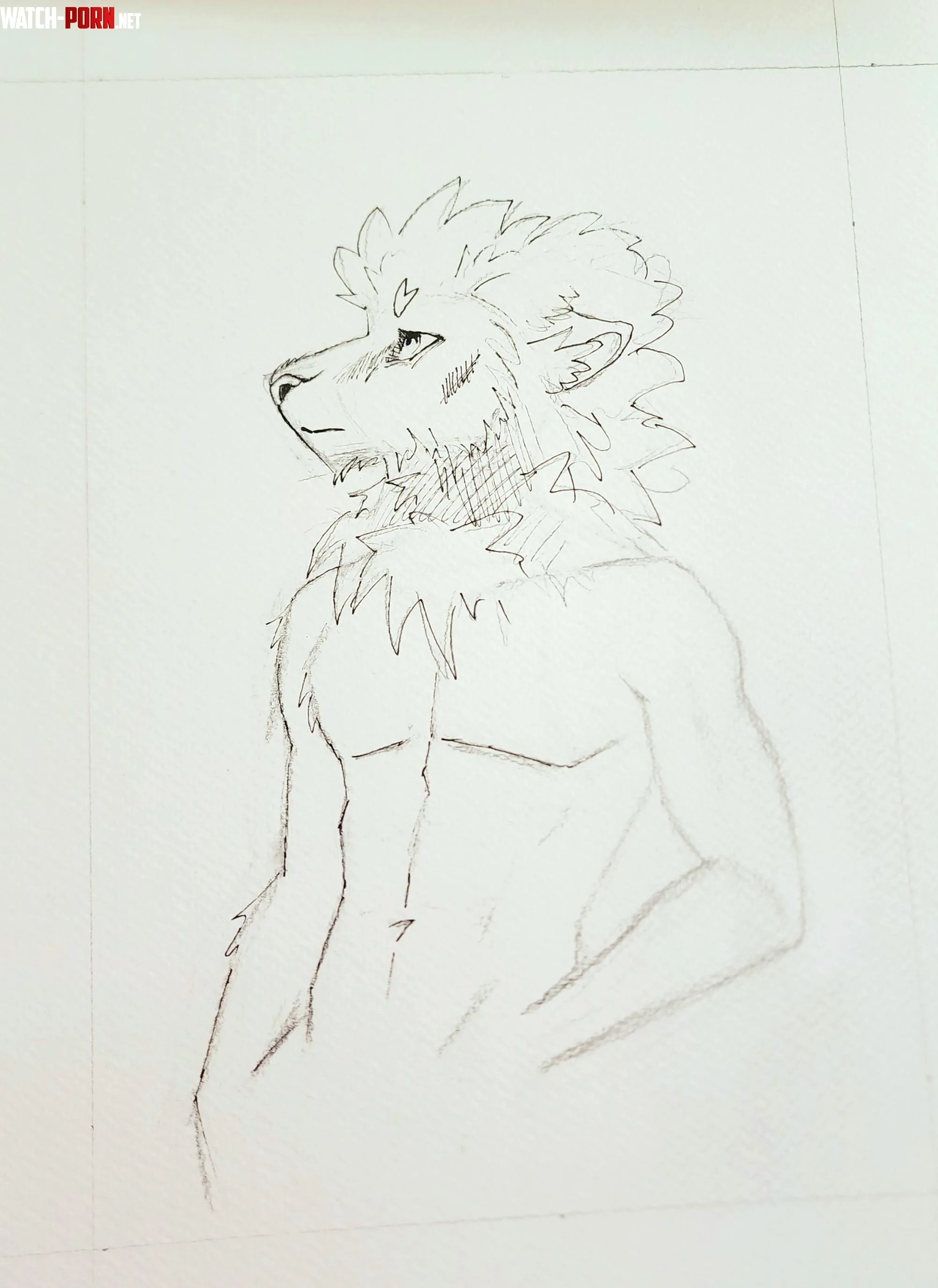 Made a furry in my art class. Got a few different reactions >< (me fluffycurse) by FluffyCurse