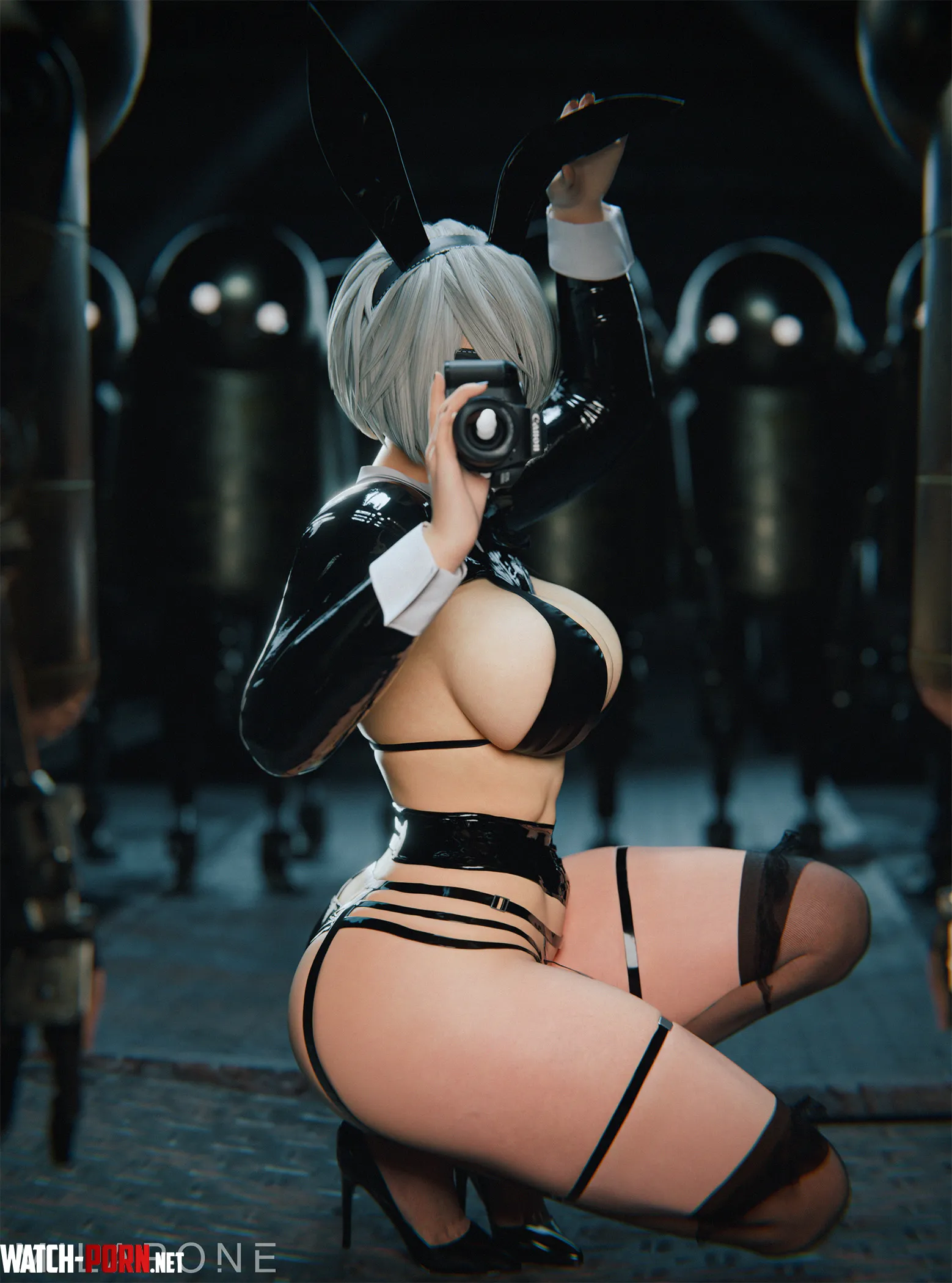 2B taking a selfie (Milapone) by Poke-Oji