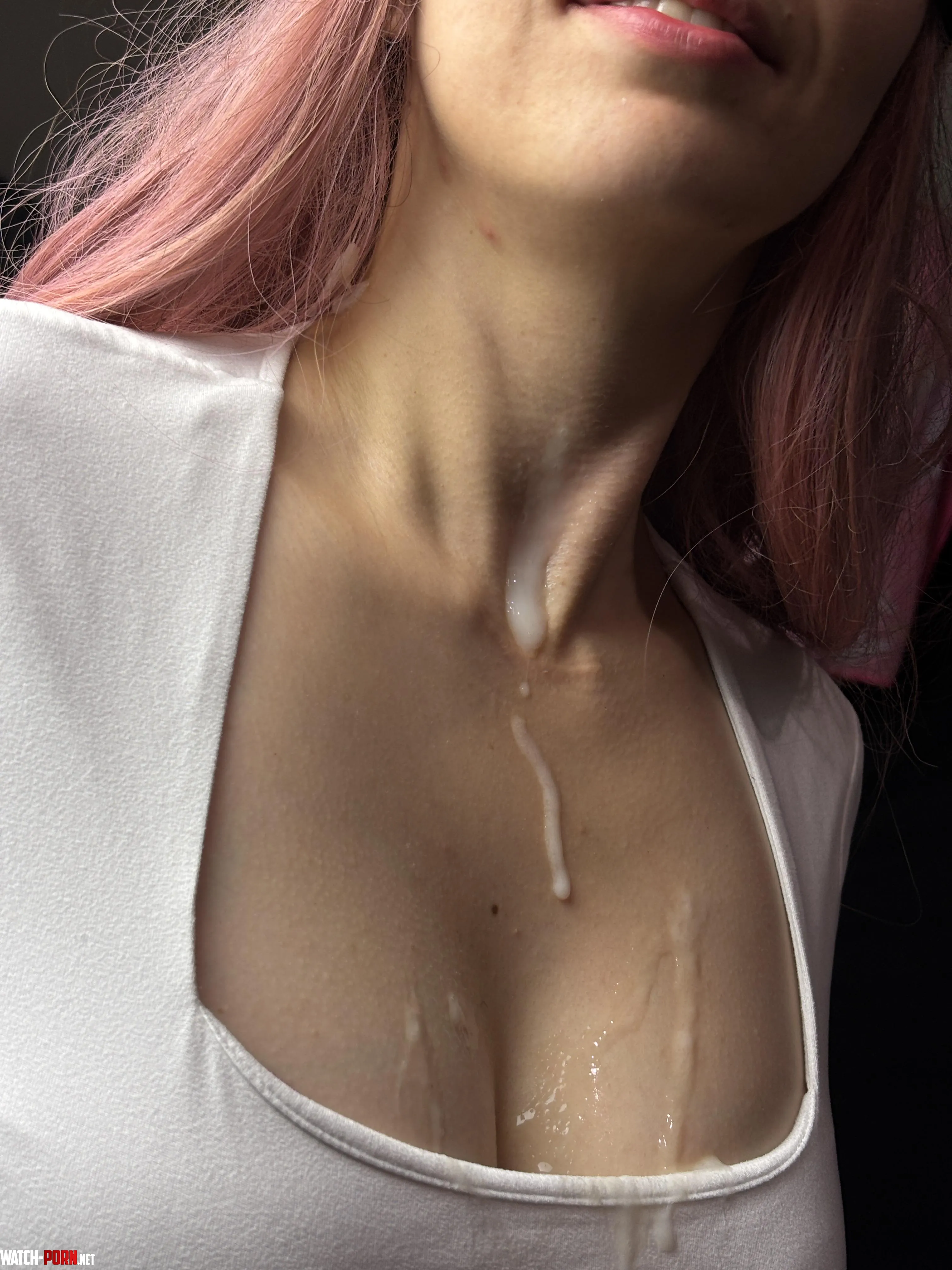 Filling up my cleavage just the way I like. by glazednymph