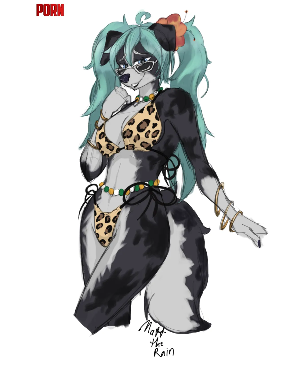 Doggo Miku [F] (art by Matt_the_Rain, OC belongs to Queen Maple) by Specific_War5484