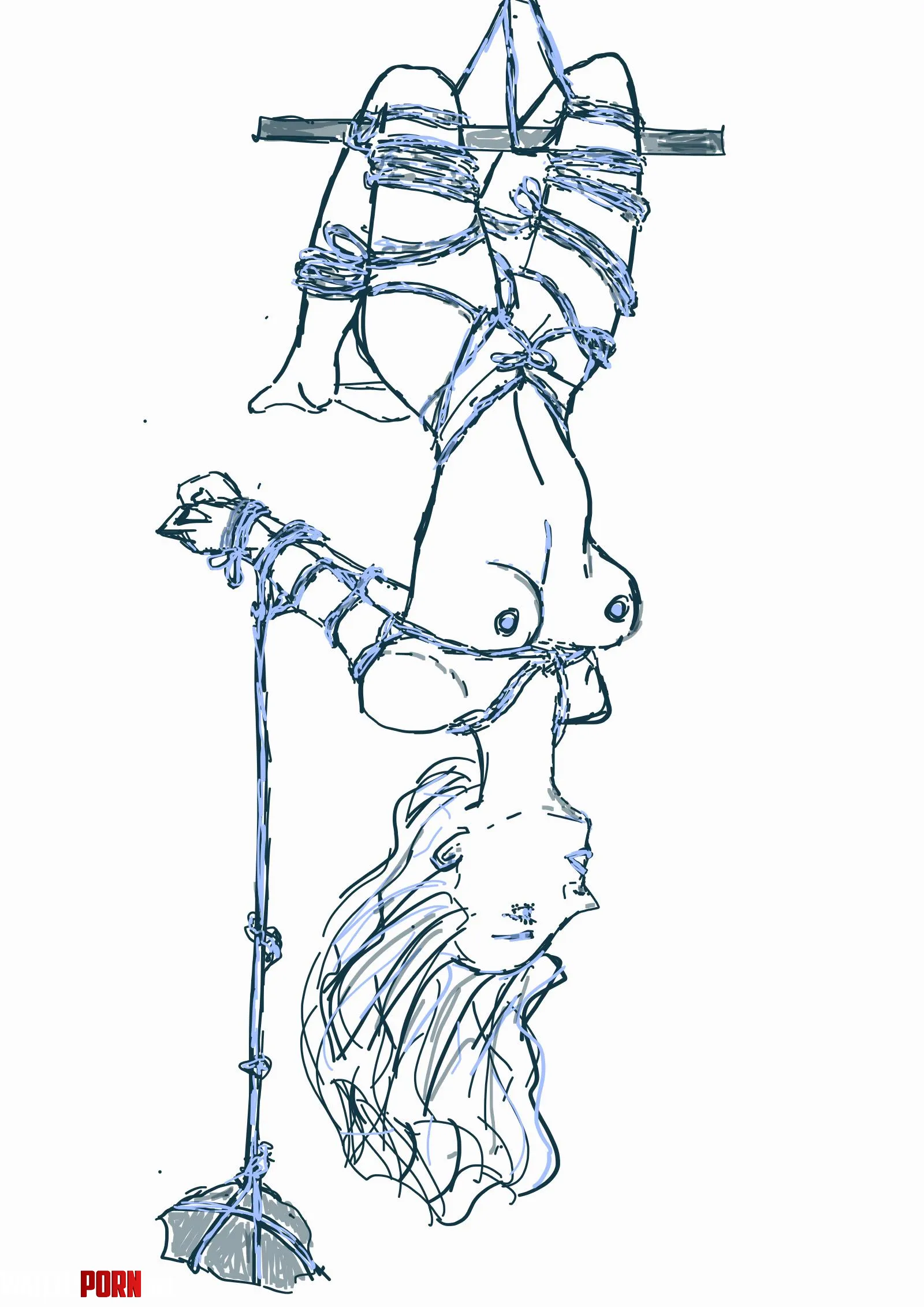 Upside-down (artwork by me-nocturnalsirenn). This is my 1st artwork posted in reddit. Should I continue making new ones? by Nocturnalsirenn