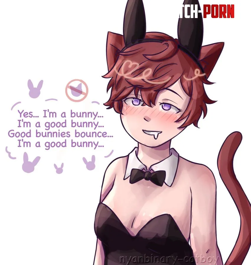 Tomboy brainwashed by a set of bunny ears (nyanbinary-catboy) by horny-treee