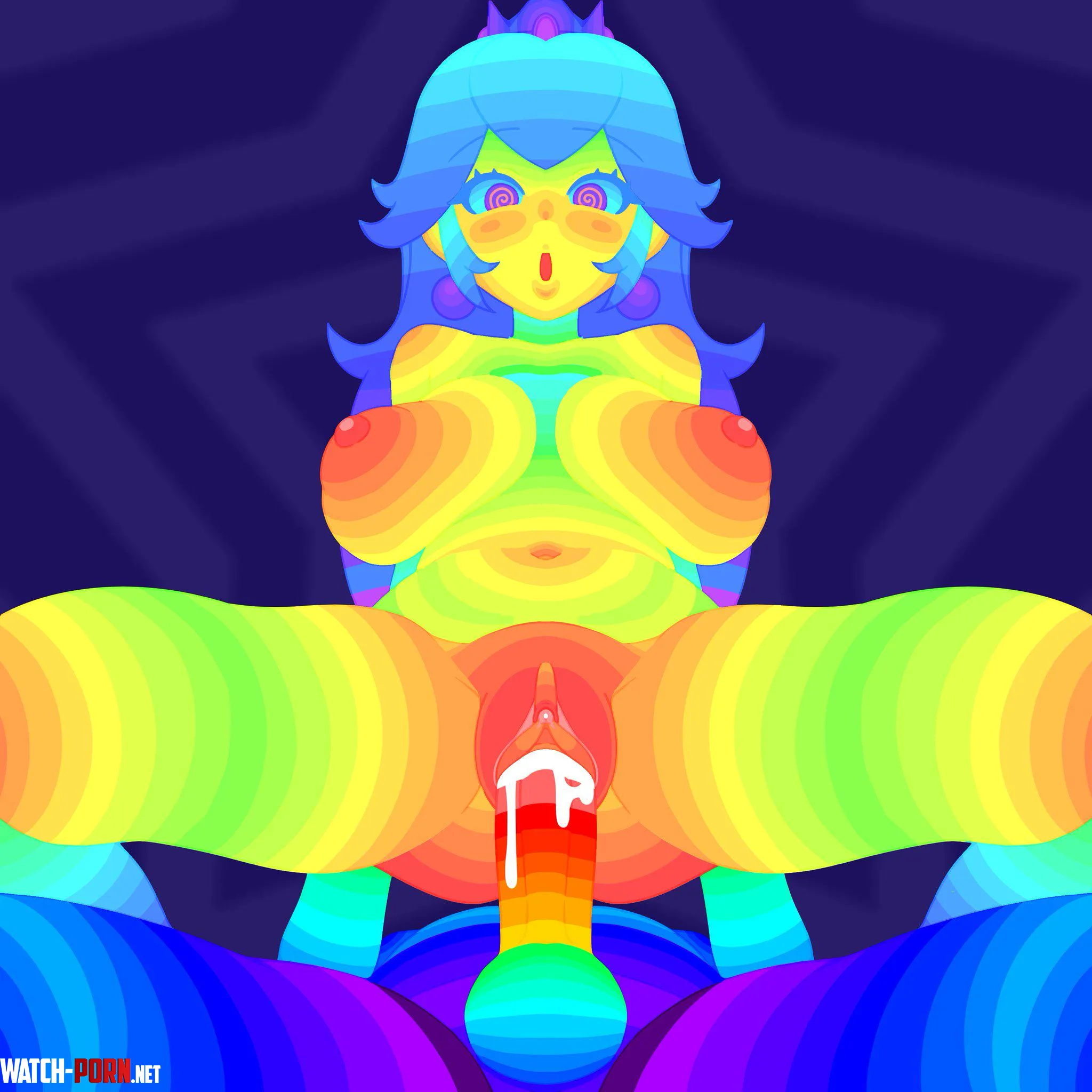 Cumming with Peach in Thermal vision (myt_626) by x-LeananSidhe-x