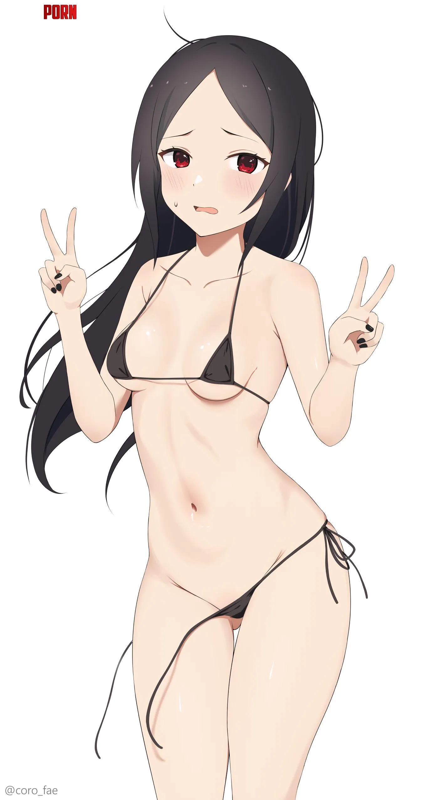 Kaguya hasn’t noticed her bottoms are falling off (coro fae) by xwrecker