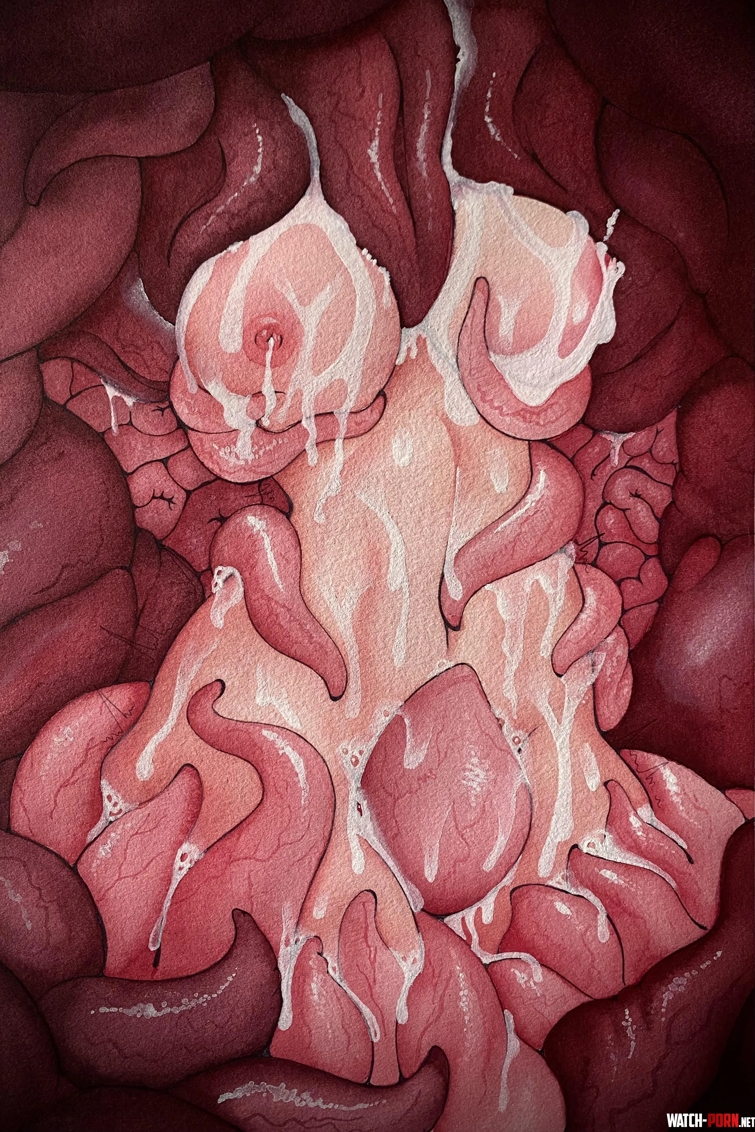 Trapped and played with (art by me) by squid648