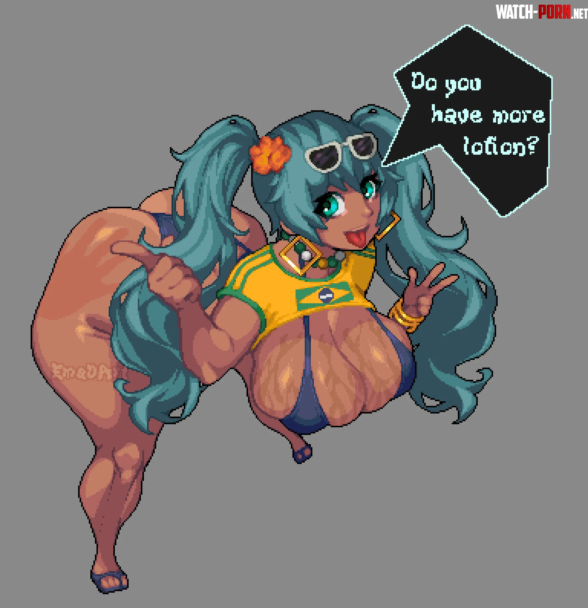 MIku need more lotion... by Emadart