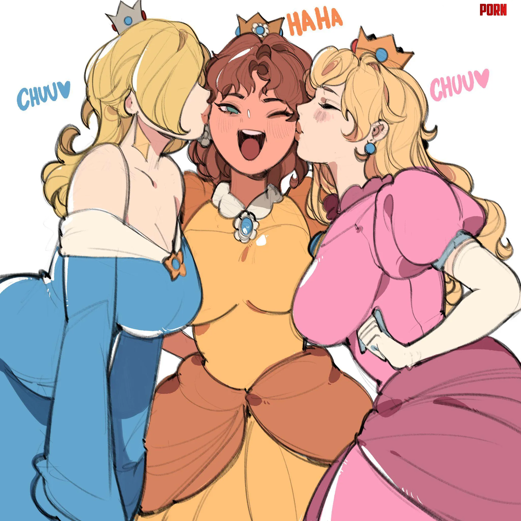 Rosalina, Daisy & Peach [Super Mario] by Silent_Steak_9540
