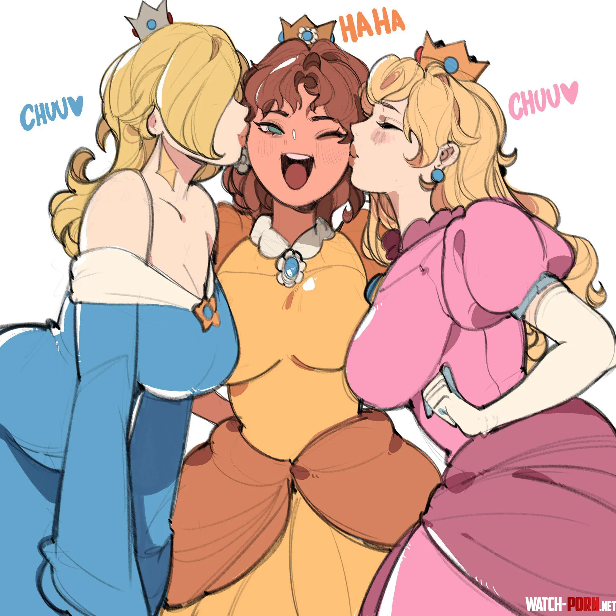 Rosalina, Daisy & Peach (Momoru) by Silent_Steak_9540
