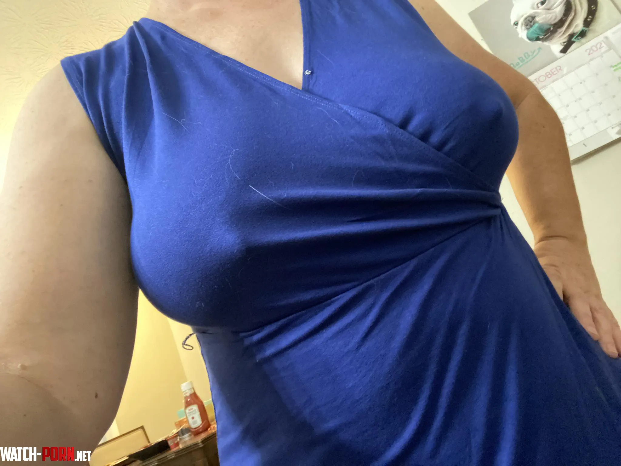 Feeling blue easy access dress by Frisky_Vanilla