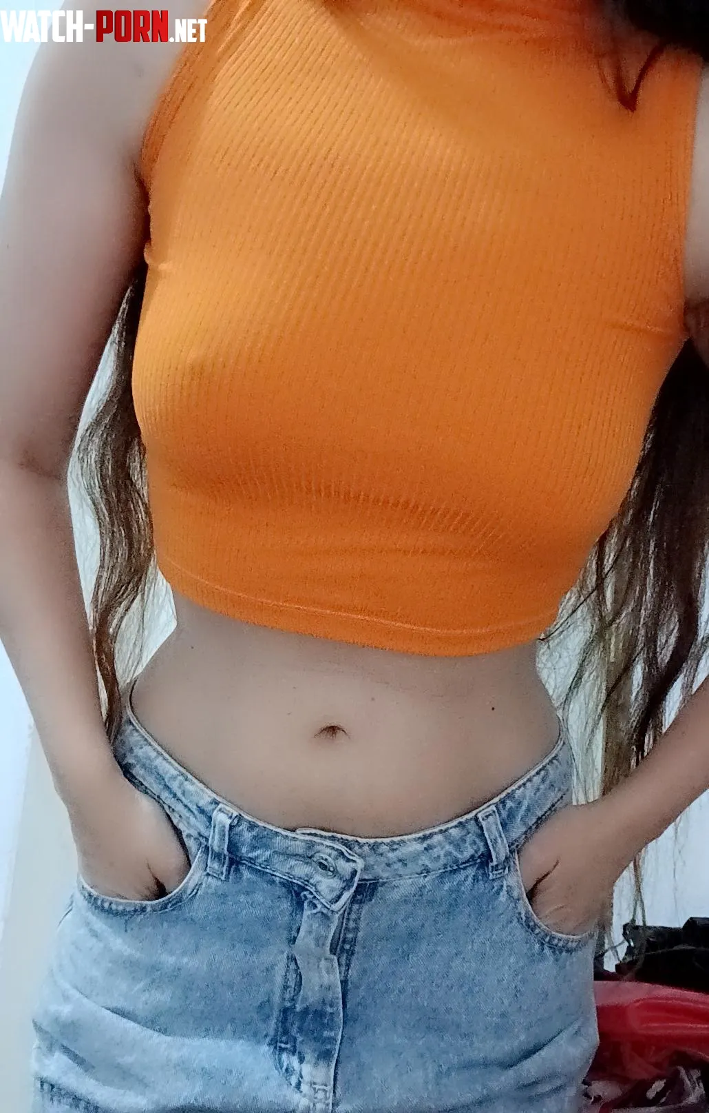 my favorite orange crop top by Fearless-0911
