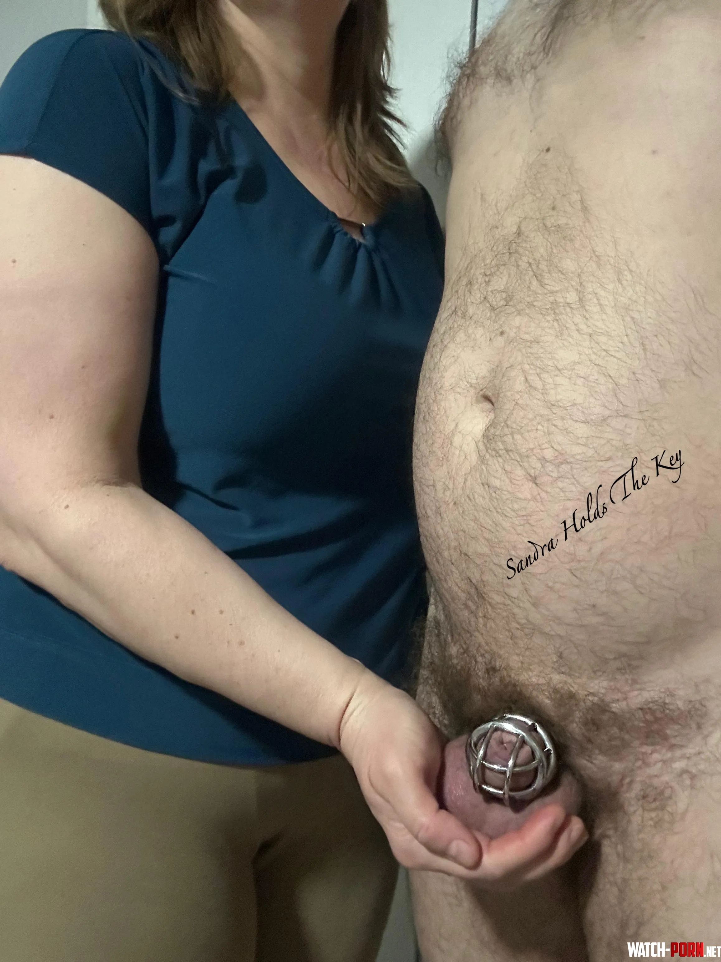 Good morning. My Monday started with an orgasm, and my husband has blue balls and leaking cock. The work week could not have started better. #SandraHoldstheBalls by SandraHoldsTheKey