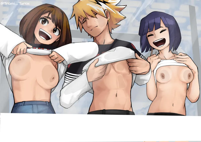 Thumbnail Flashy Scenes with Ochaco, Jiro & Kaminari | Epic Work by Tropic_Turtle | BokuNoEroAcademia