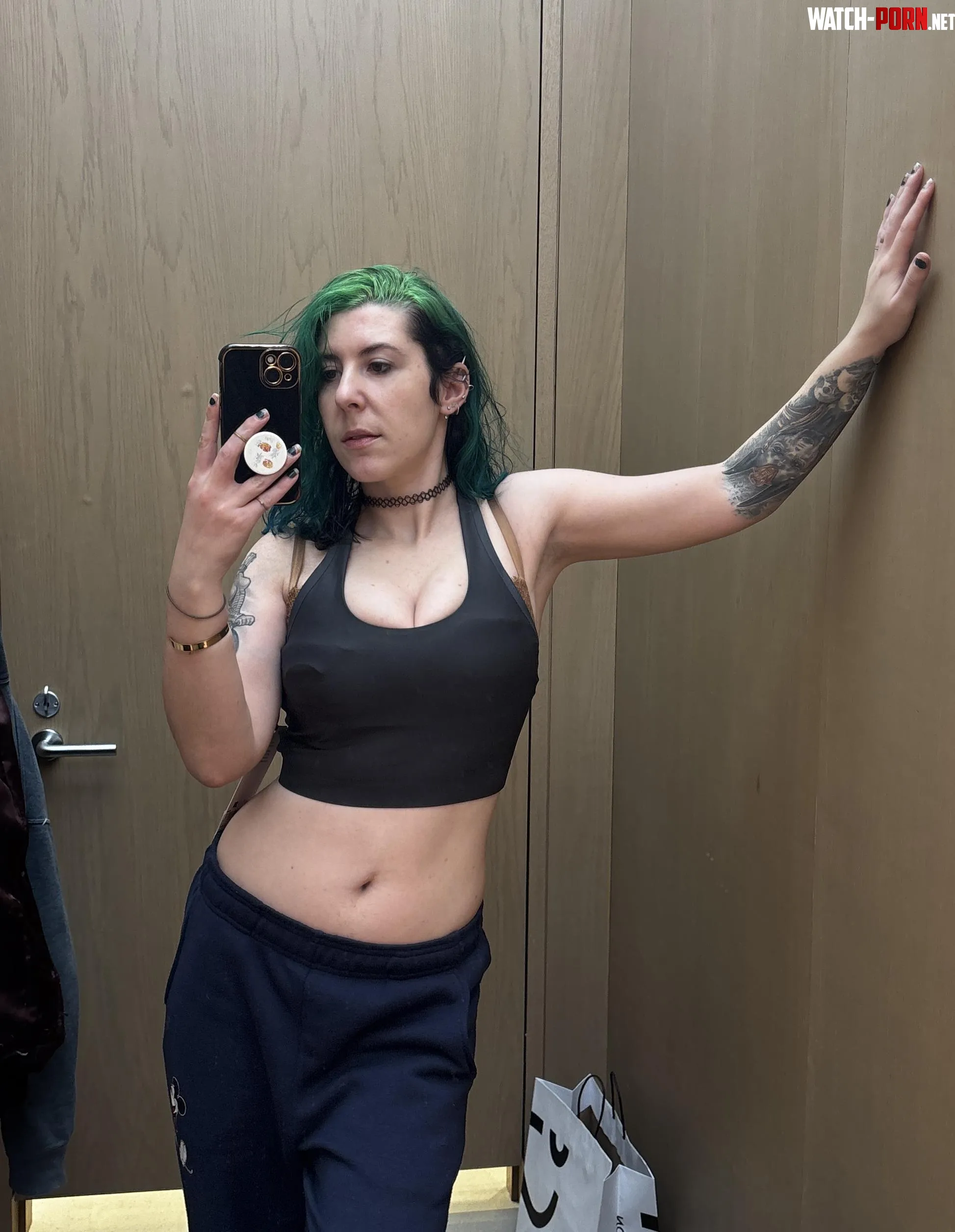 Fitting room crop top by sirenskiss3