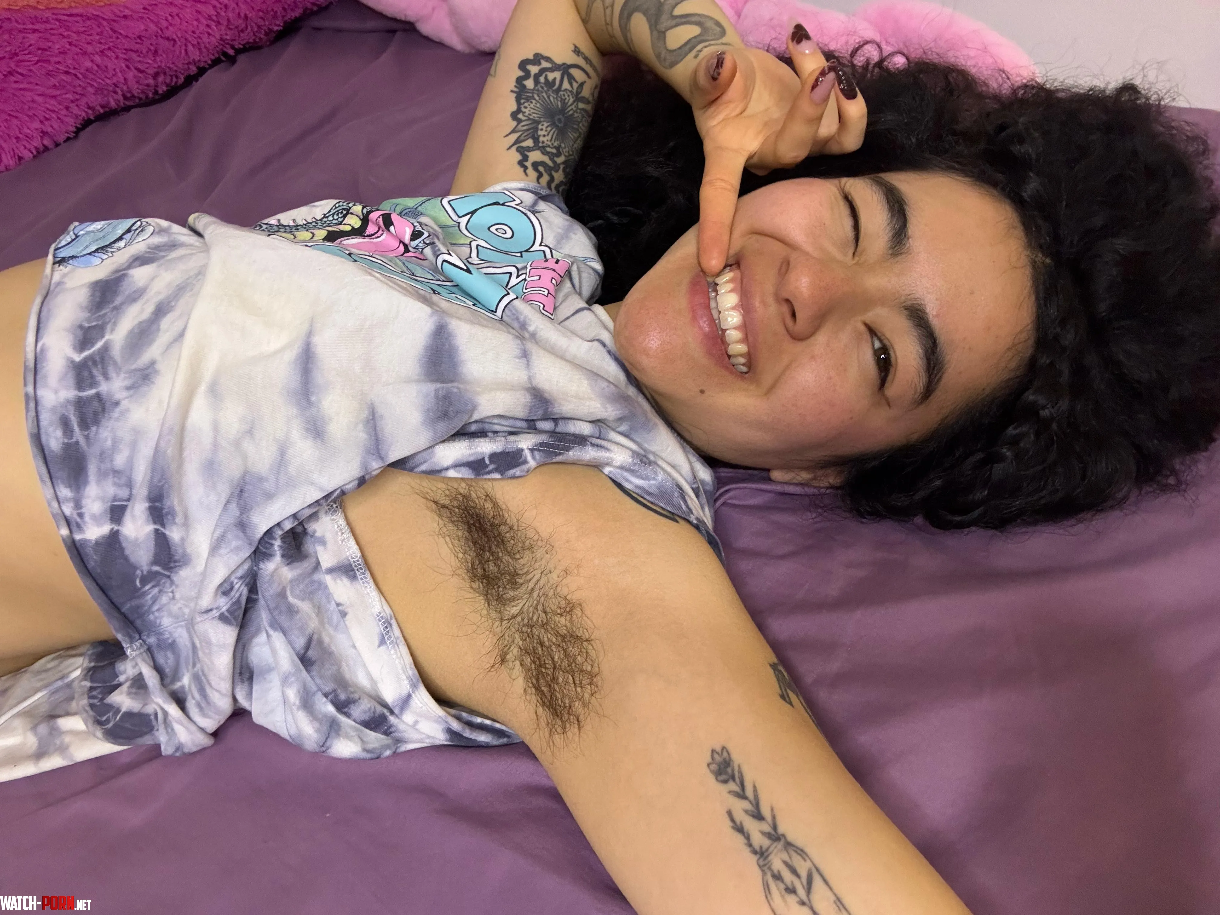 I feel 100 times cuter with hairy pits by Party_Babez