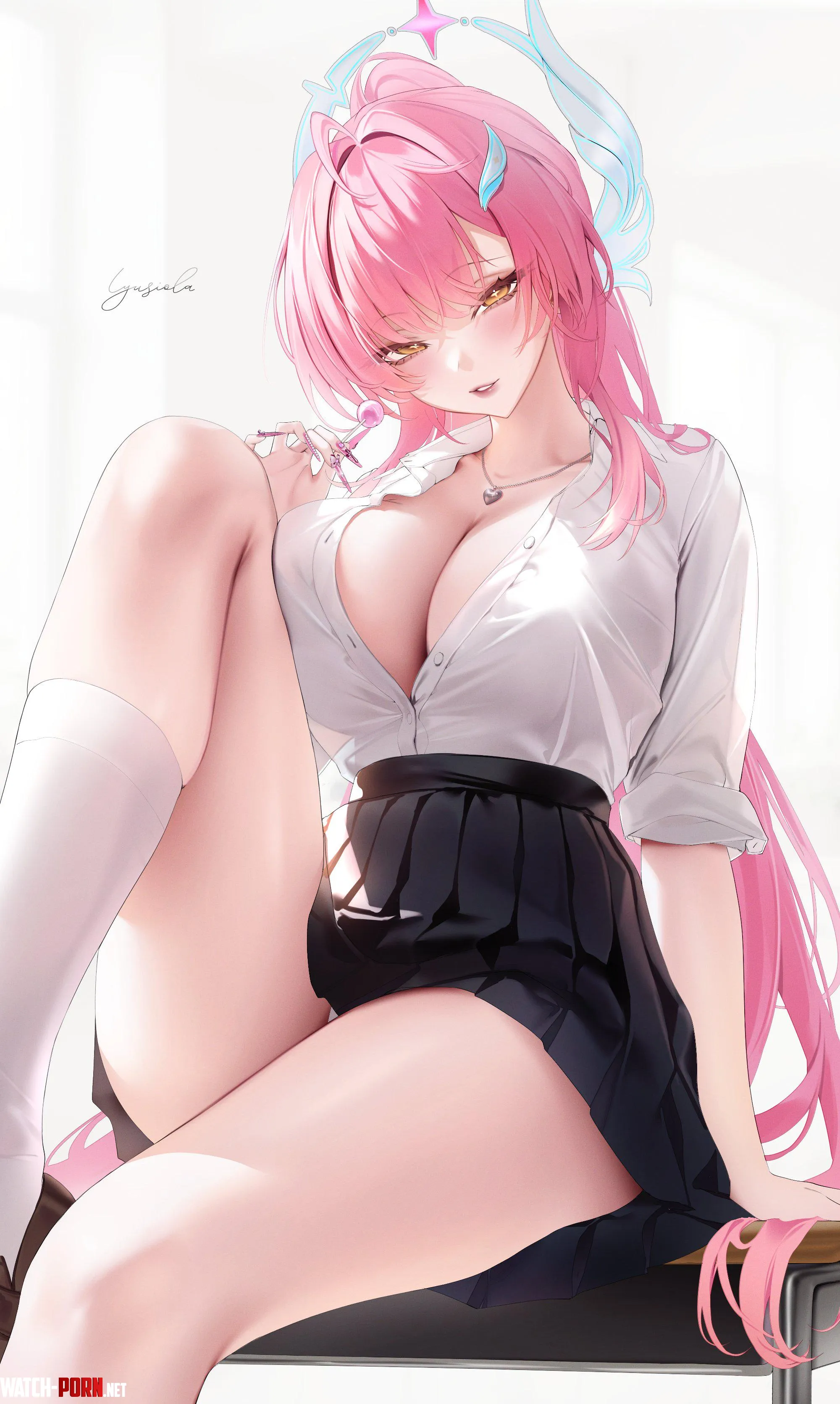 Aemeath with candy (LYUSIOLA / lyusiola) [Wuthering Waves] by elegantloveglimmer