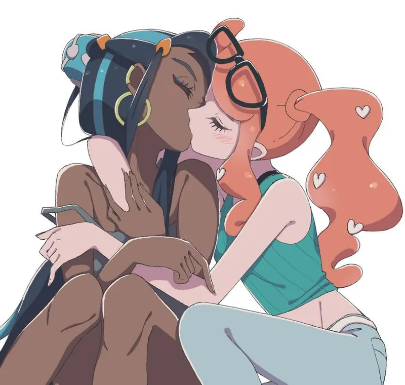 Thumbnail Nessa & Sonia's Passionate Kiss in Pokemon Yuri Story