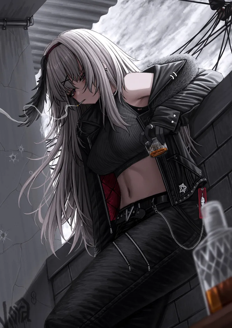 Thumbnail Animemidriff: Whiskey and a Cigarette by MartyrOfDespair