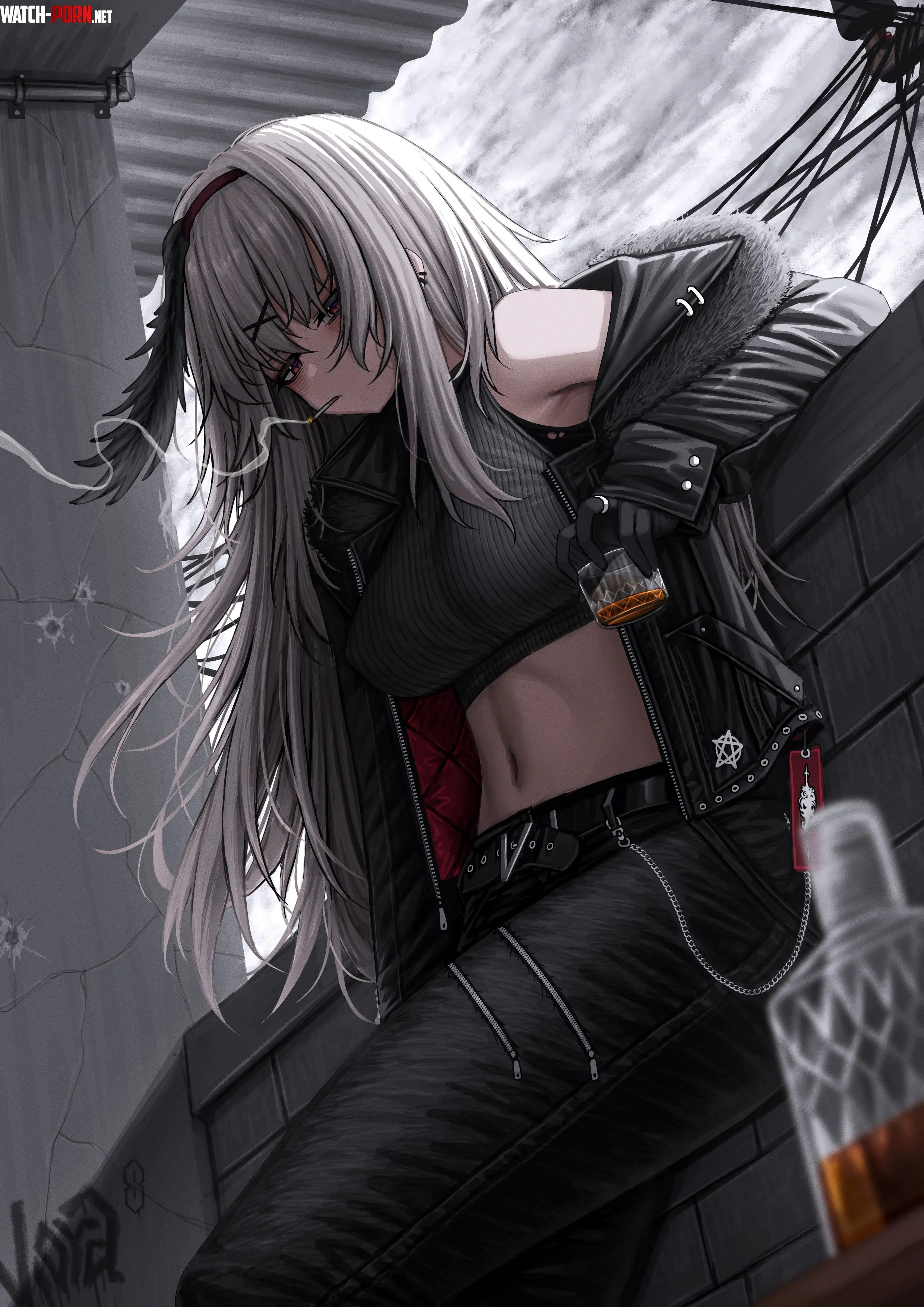 Whiskey and a cigarette [Original] (Lobsteranian) by MartyrOfDespair