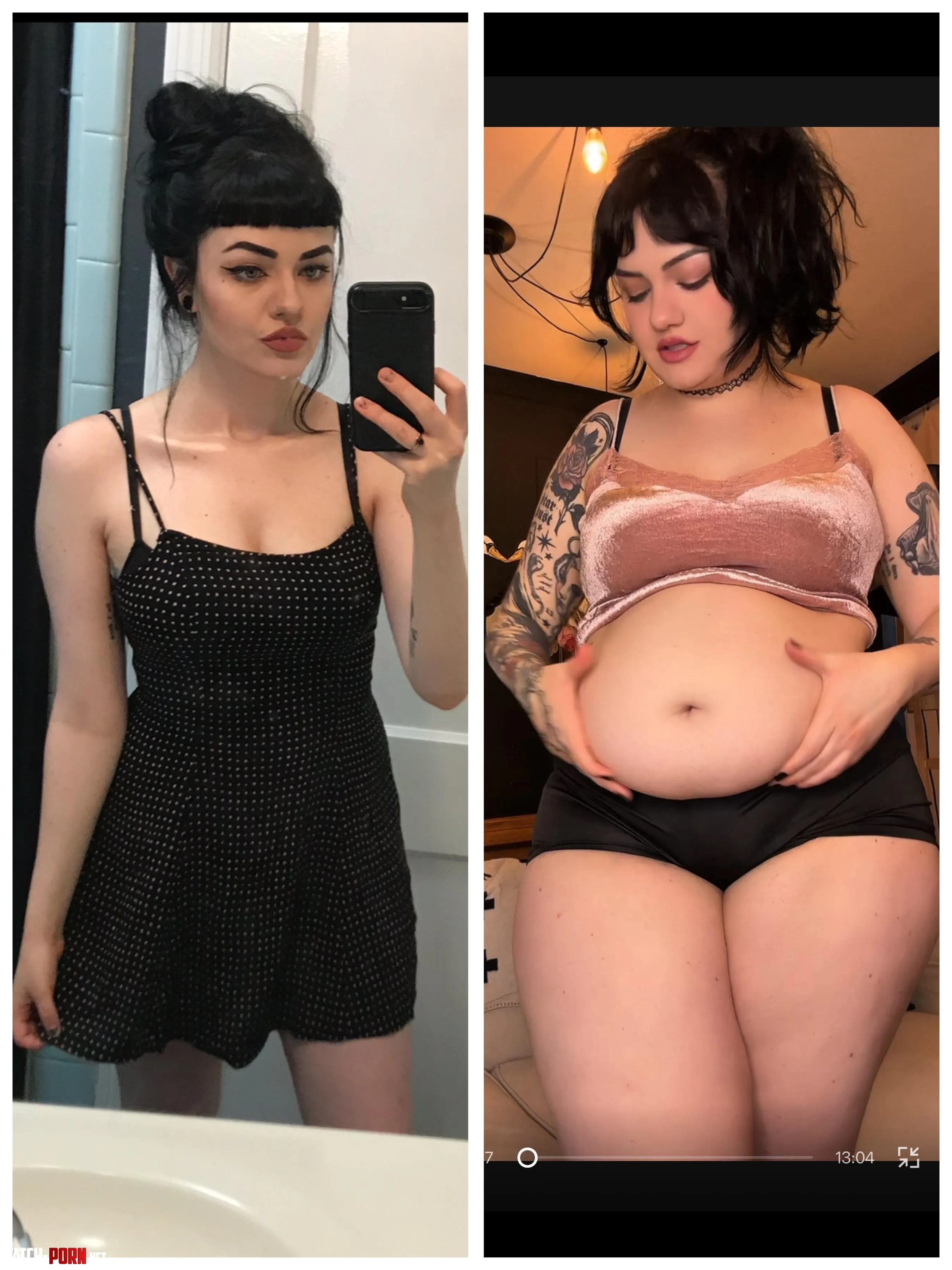 From stick to thiccc (2019 vs 2026) ❤️‍🔥 by curvygothgf