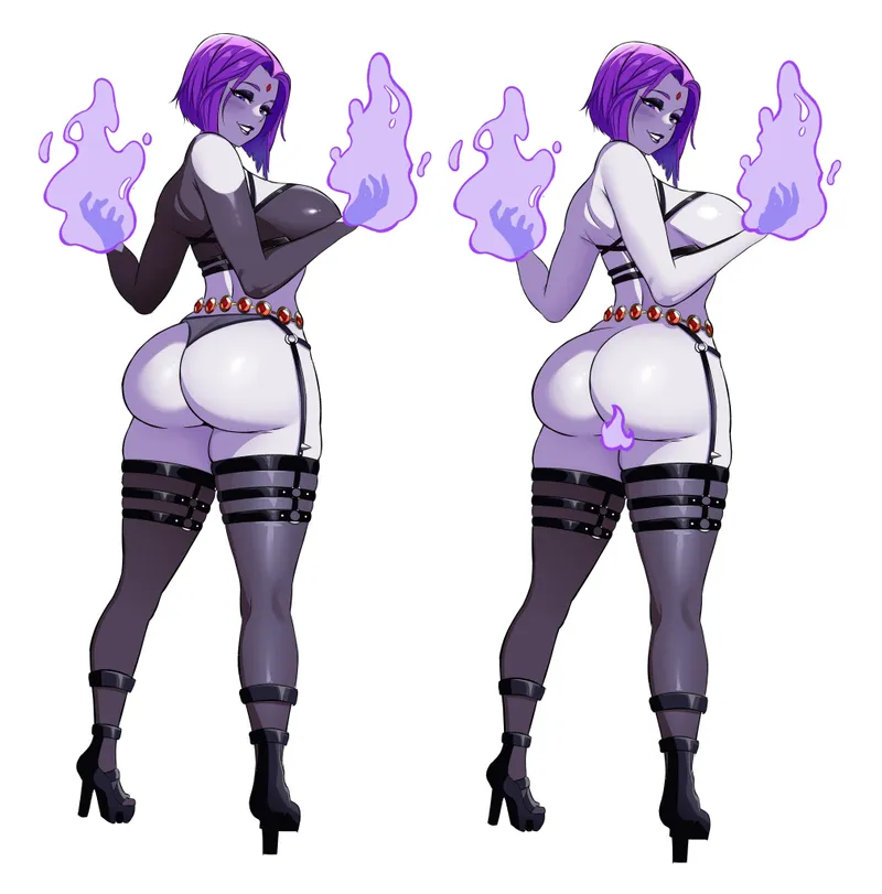 Thumbnail Thiccc Raven Artwork by zuyu | TeenTitansPorn