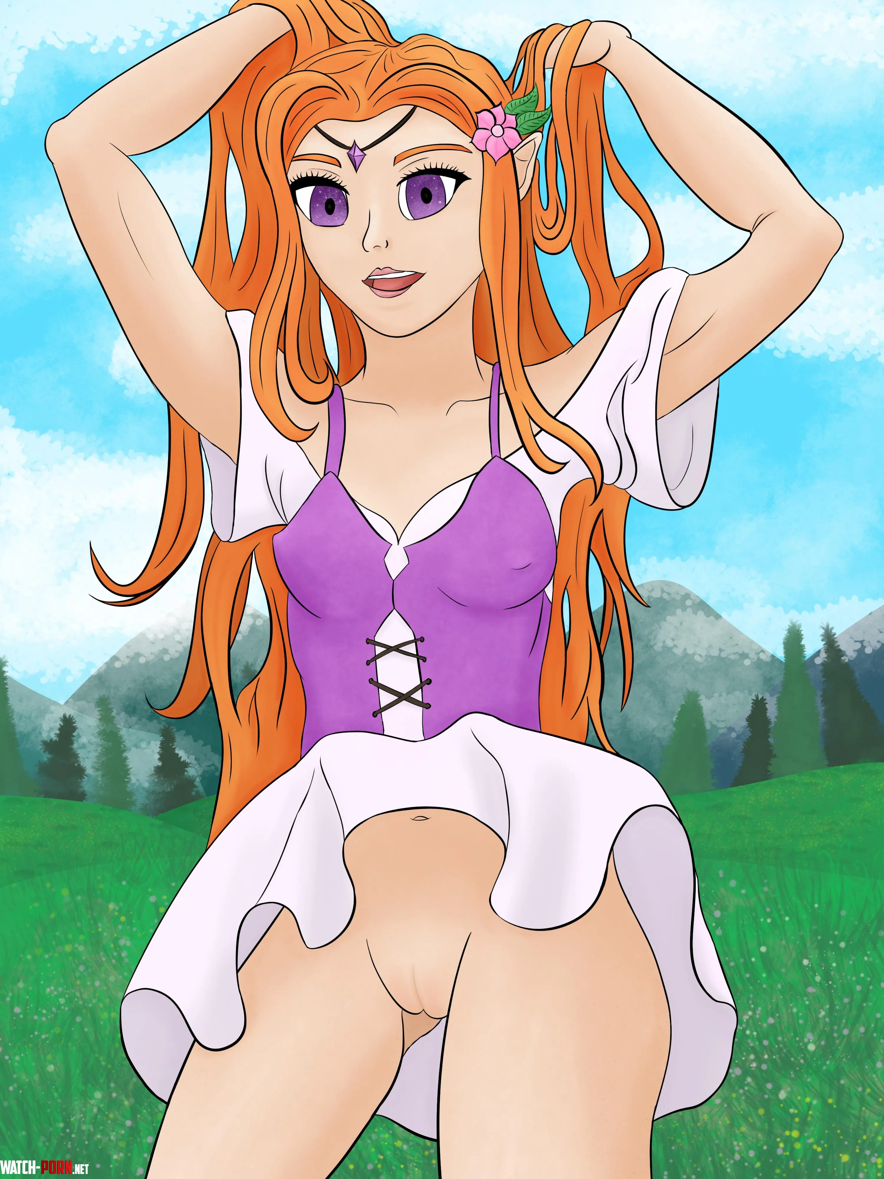 Ruby enjoying the meadow breeze (hctfnt)[OC] by hctfnt