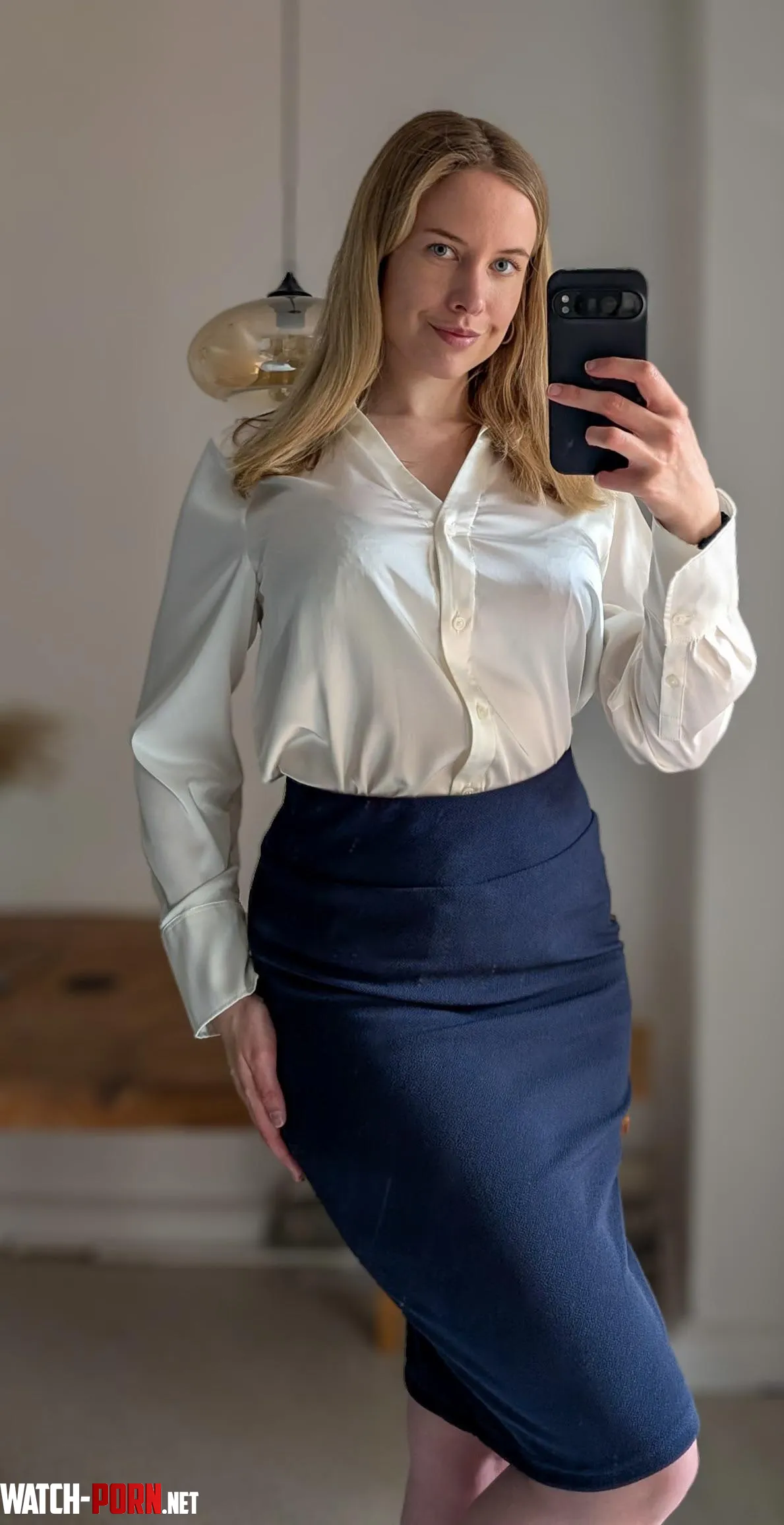 Navy pencilskirt by naturalgirl_mel
