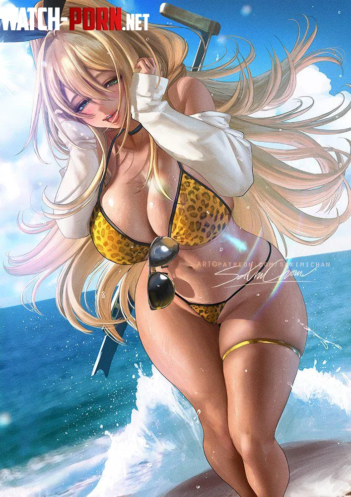 Rupee at the Beach (SakimichanArt) [Nikke] by Cortxna