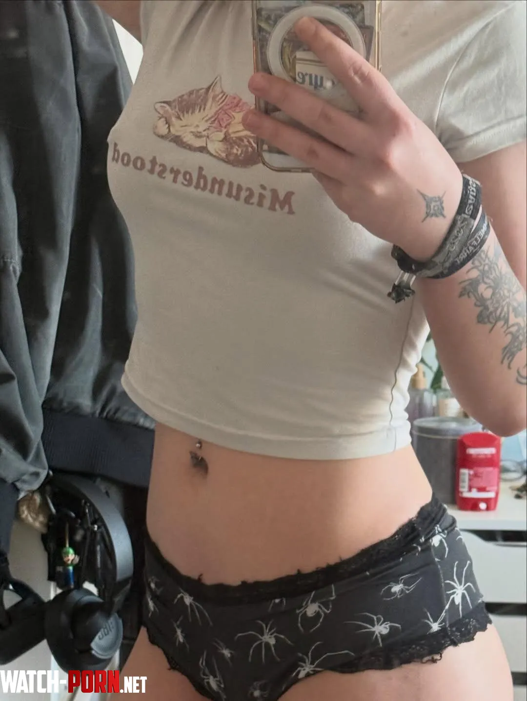 Showing off my perfect tummy by SugarinTwist