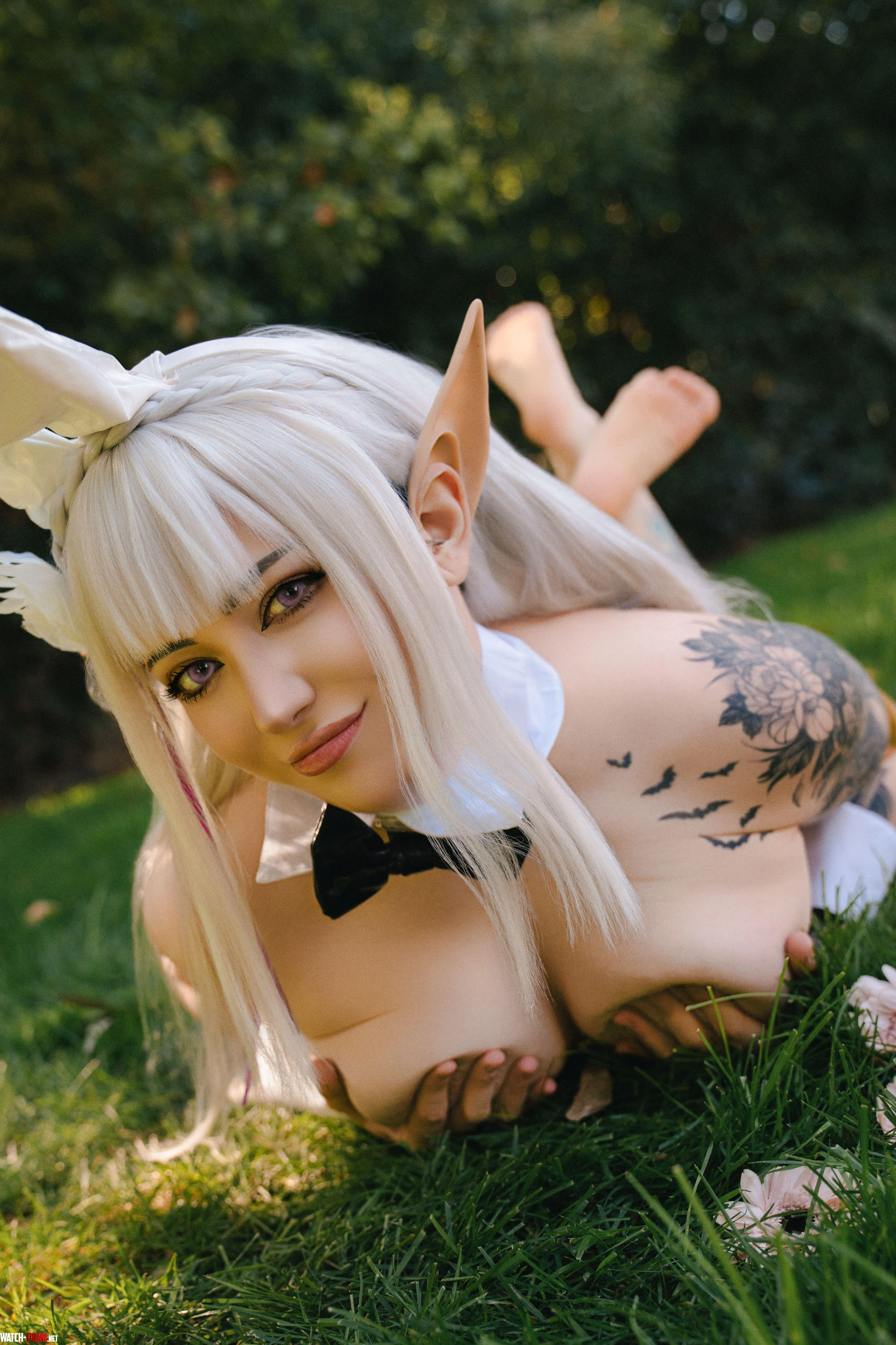 Hope you like your bunny girl lying on her belly by Gothlanie