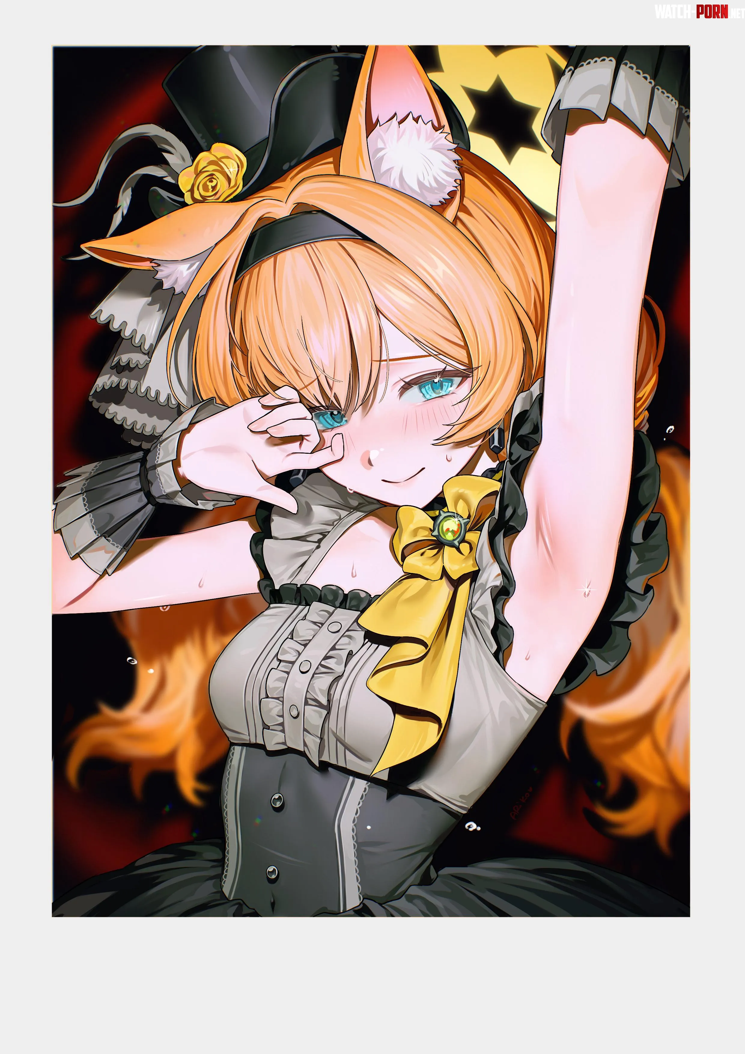 Idol Mari's lewd armpits [Blue Archive] by marxsander2016