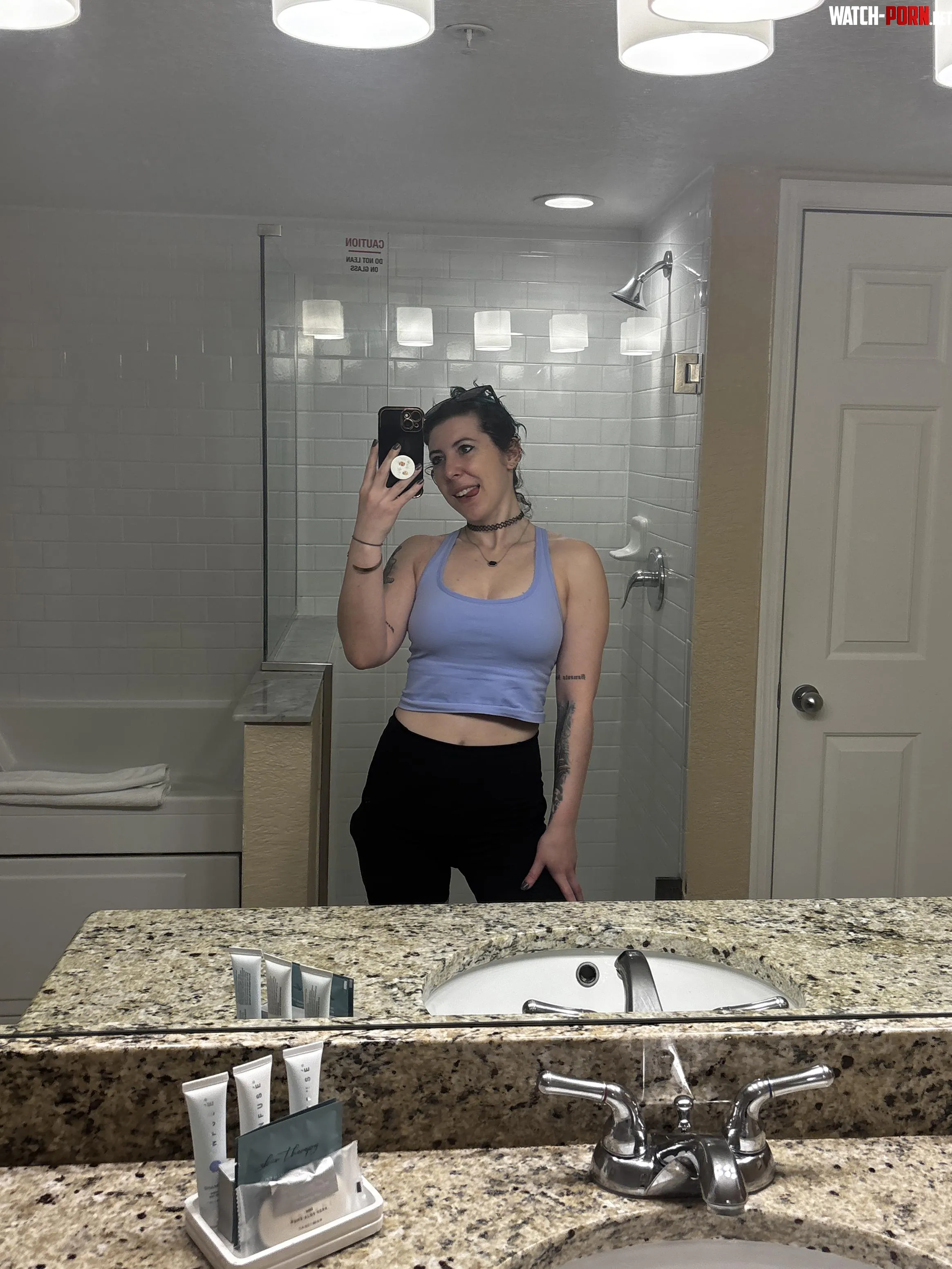 Hotel room crop top by sirenskiss3