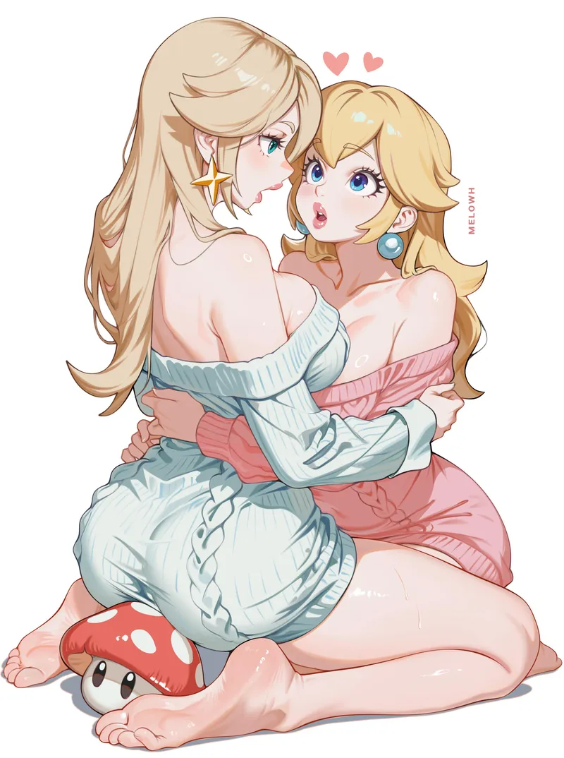 Thumbnail Peach & Rosalina from Super Mario by Silent_Steak_9540 on yuri