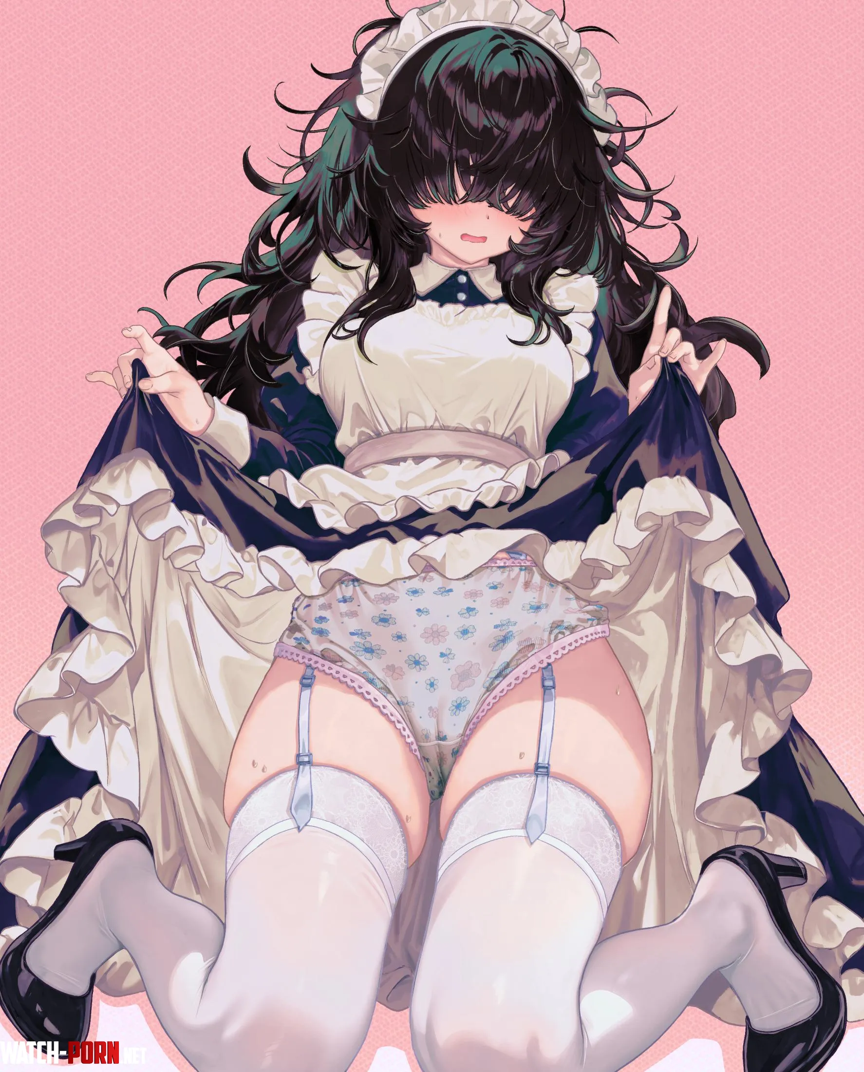 Shy maid thighs (花島緑) [Original] by That-casual-guy