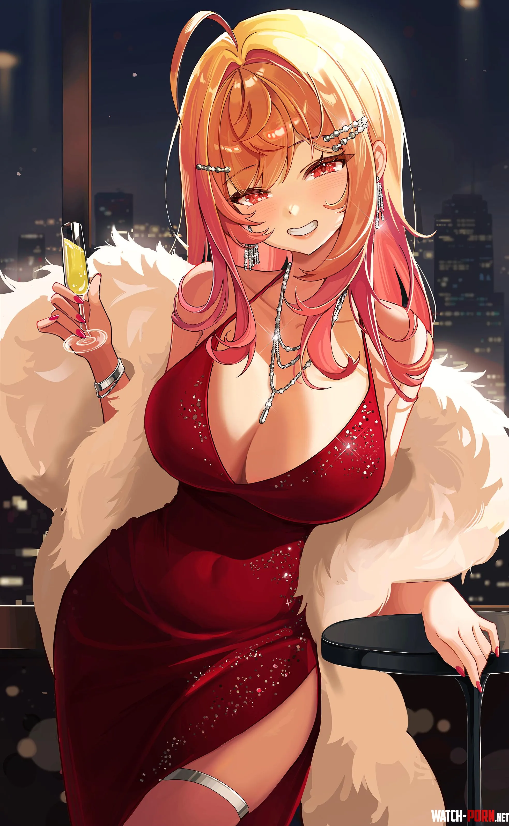 Red dress Ririka (@5kukuu) [Hololive] by x54dc5zx8