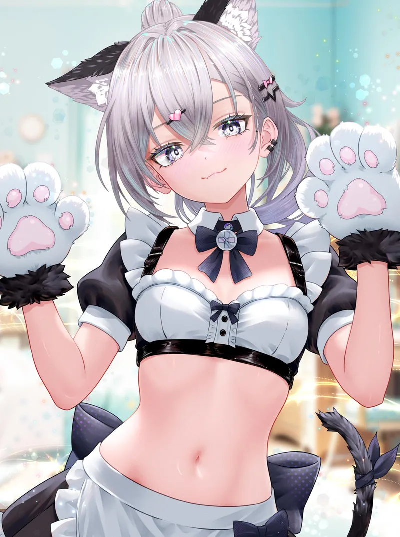 Thumbnail Meet 'Maid Silverwolf' in the Intriguing Story by Wattatopz in the Nekomimi Category