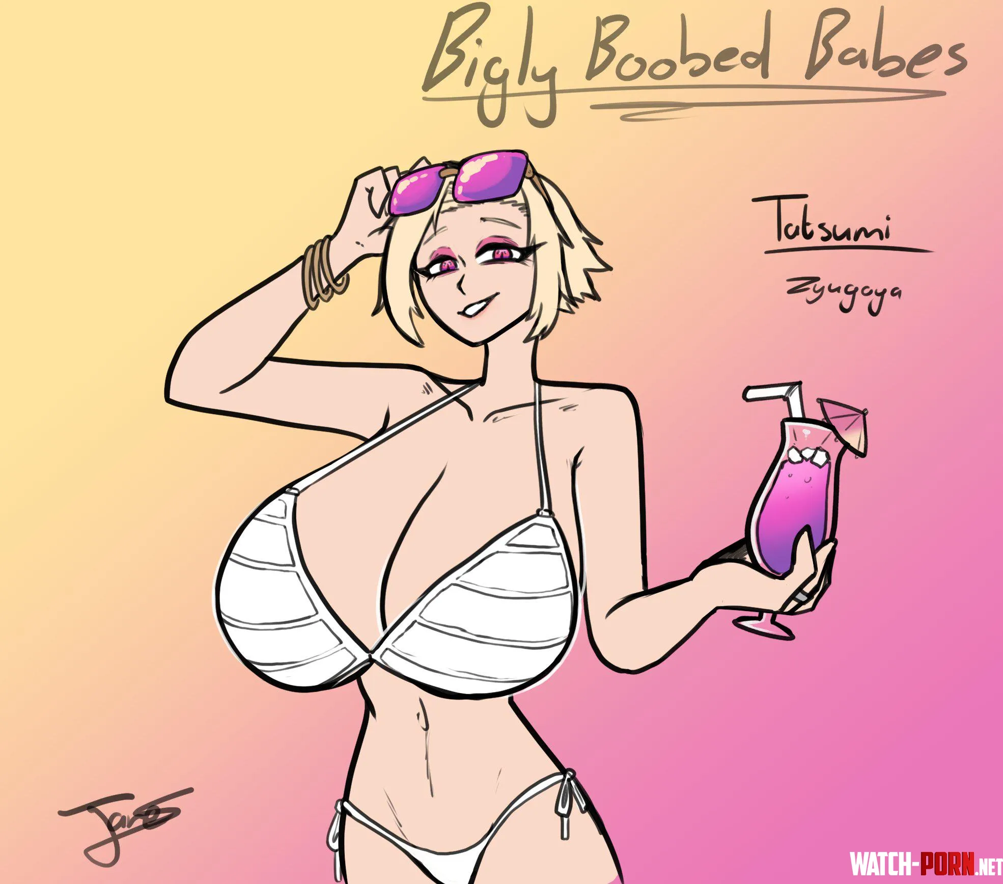 Bikini tatsumi [Being Targeted by Hyena-Chan] (JamesTheSpectre) by JamesTheSpectre