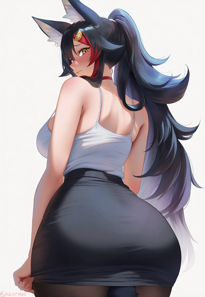 Thumbnail Mesmerizing Black Skirt Mio from Hololive | x54dc5zx8