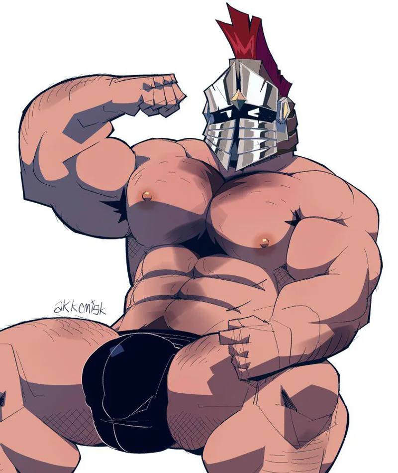 Thumbnail The expression through the helmet combined with the bit body hair is really freaking hot by Normal_Equivalent_11 | Sensual baramanga art
