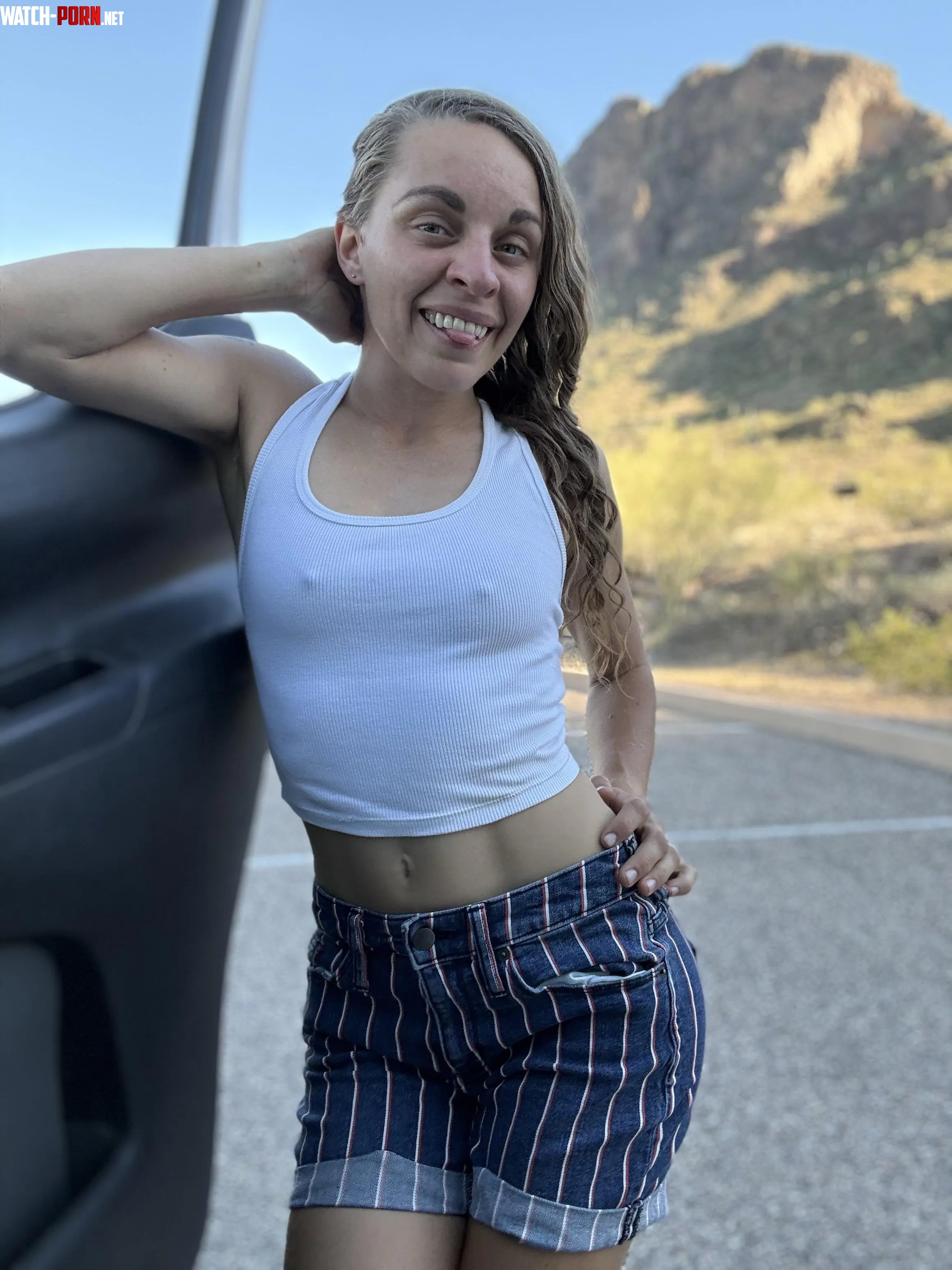 I don’t wear bras so my nips are always poking thru by KinksAlongTheWay