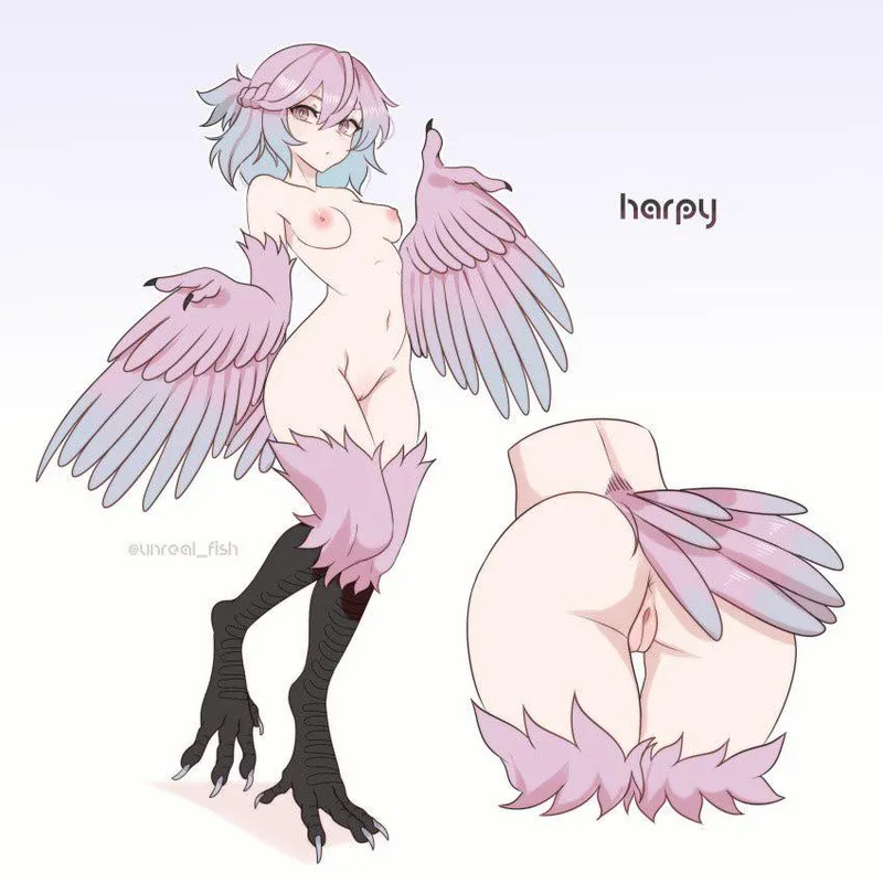 Thumbnail Harpy's Intrigue: Unreal_fish's Mesmerizing Perspective | MonsterGirl