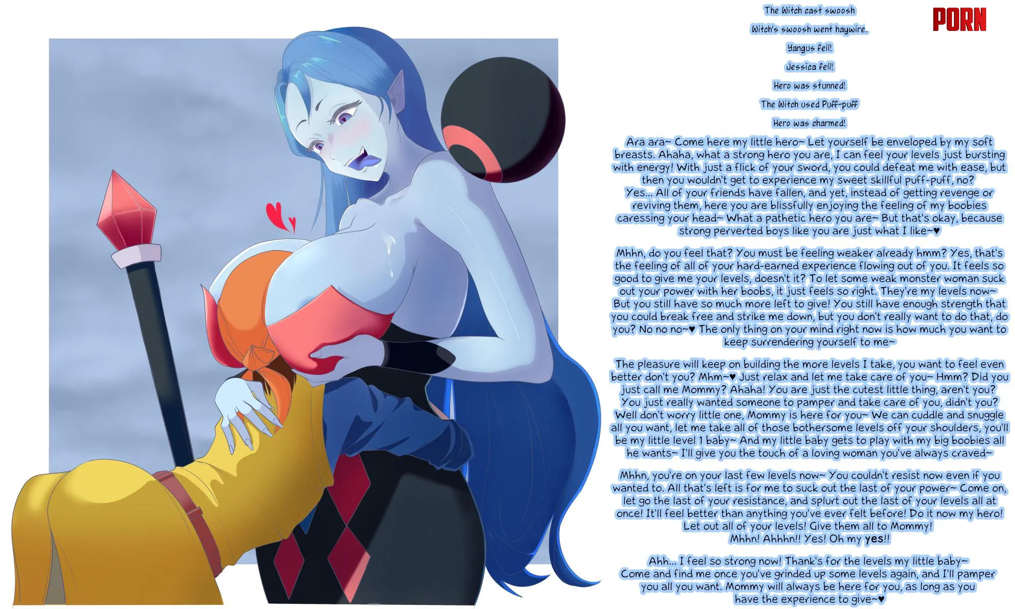 Witch drains hero of his levels~ [Level Drain] [Femdom] [Fantasy] [Puff-puff] [Defeated Hero] [MalePOV] by totaldomx