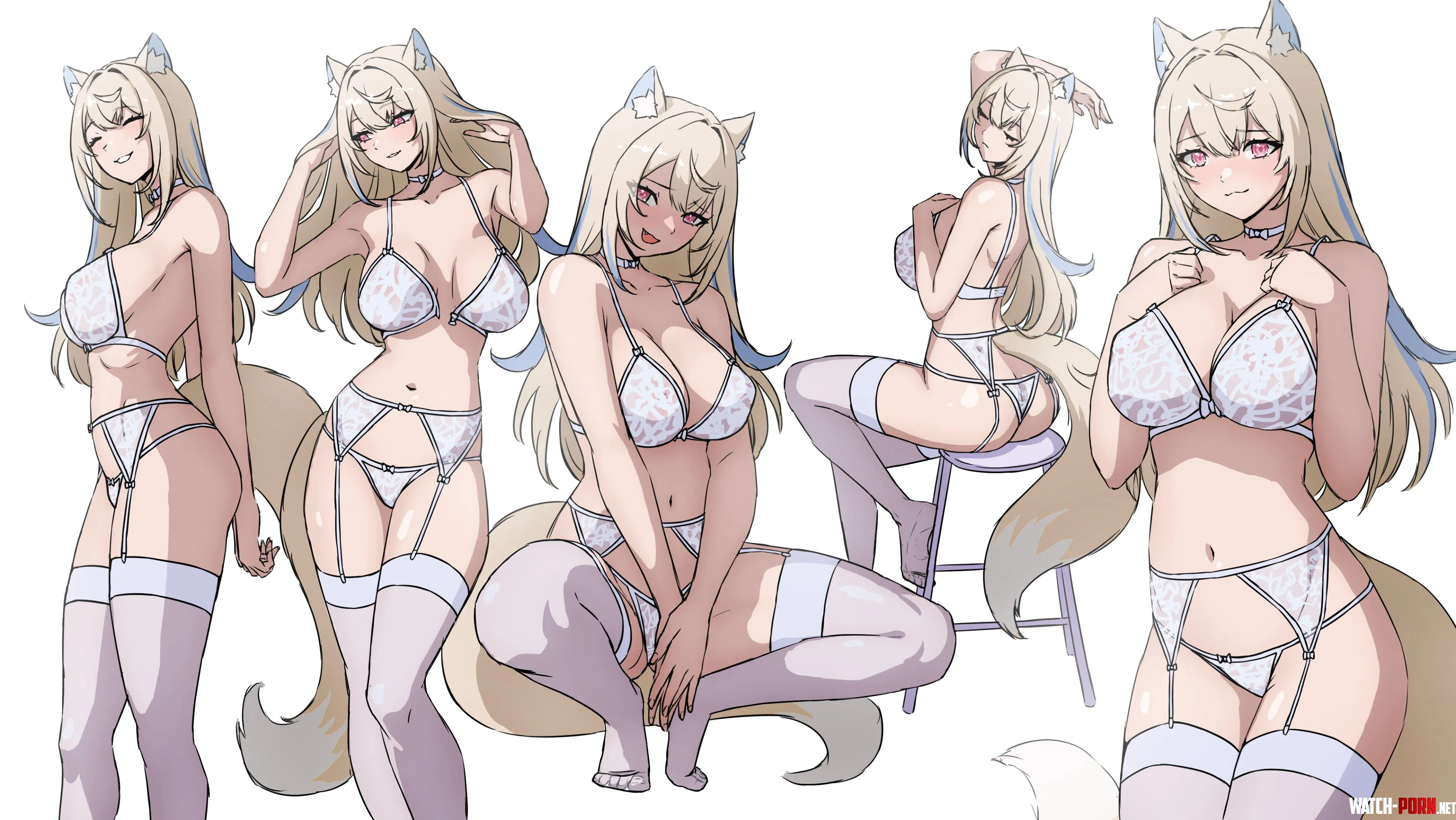 Fuwawa in white (daydarion) [Hololive] by That-casual-guy